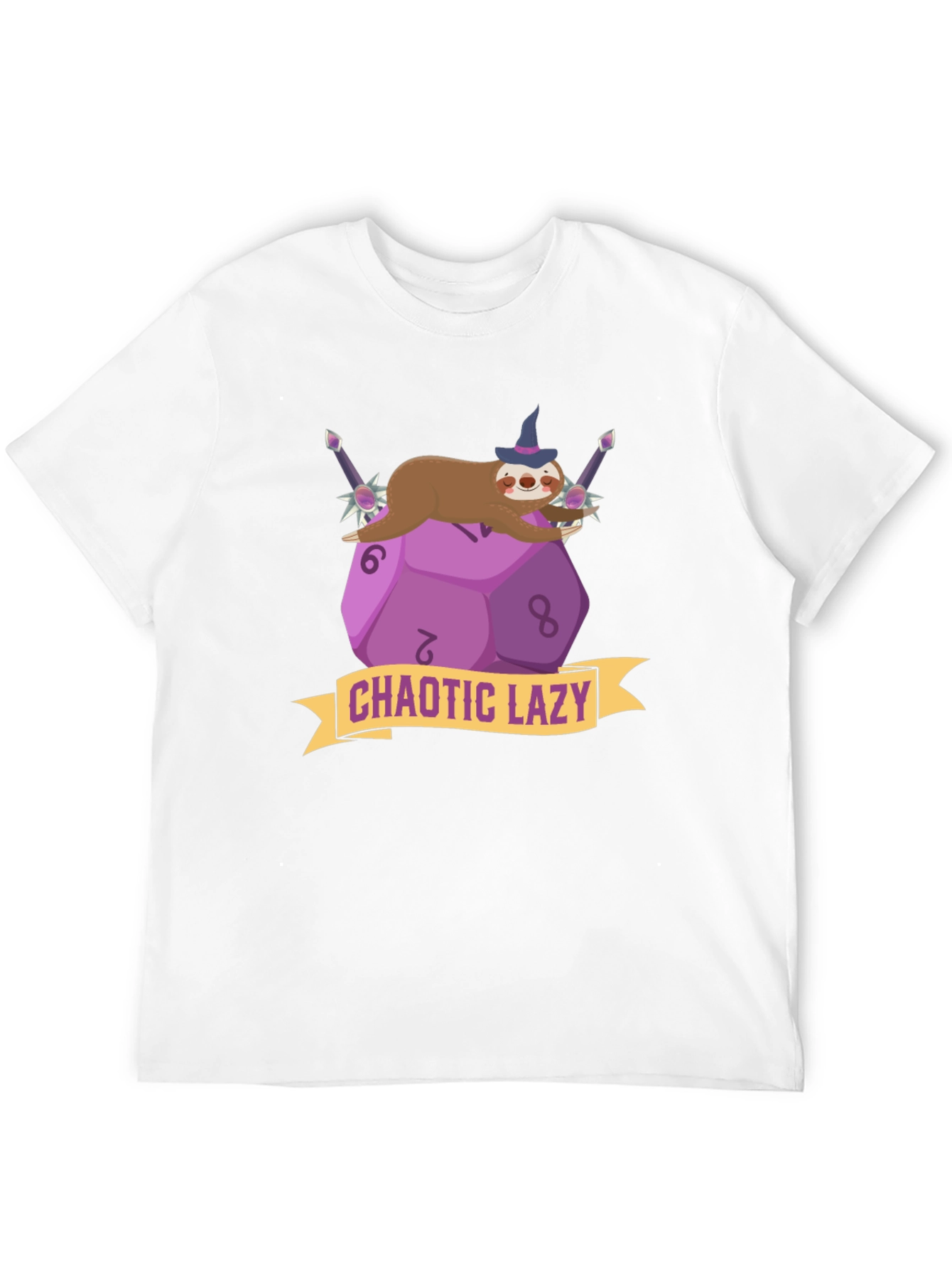 Chaotic Lazy Sloth D20 T-Shirt