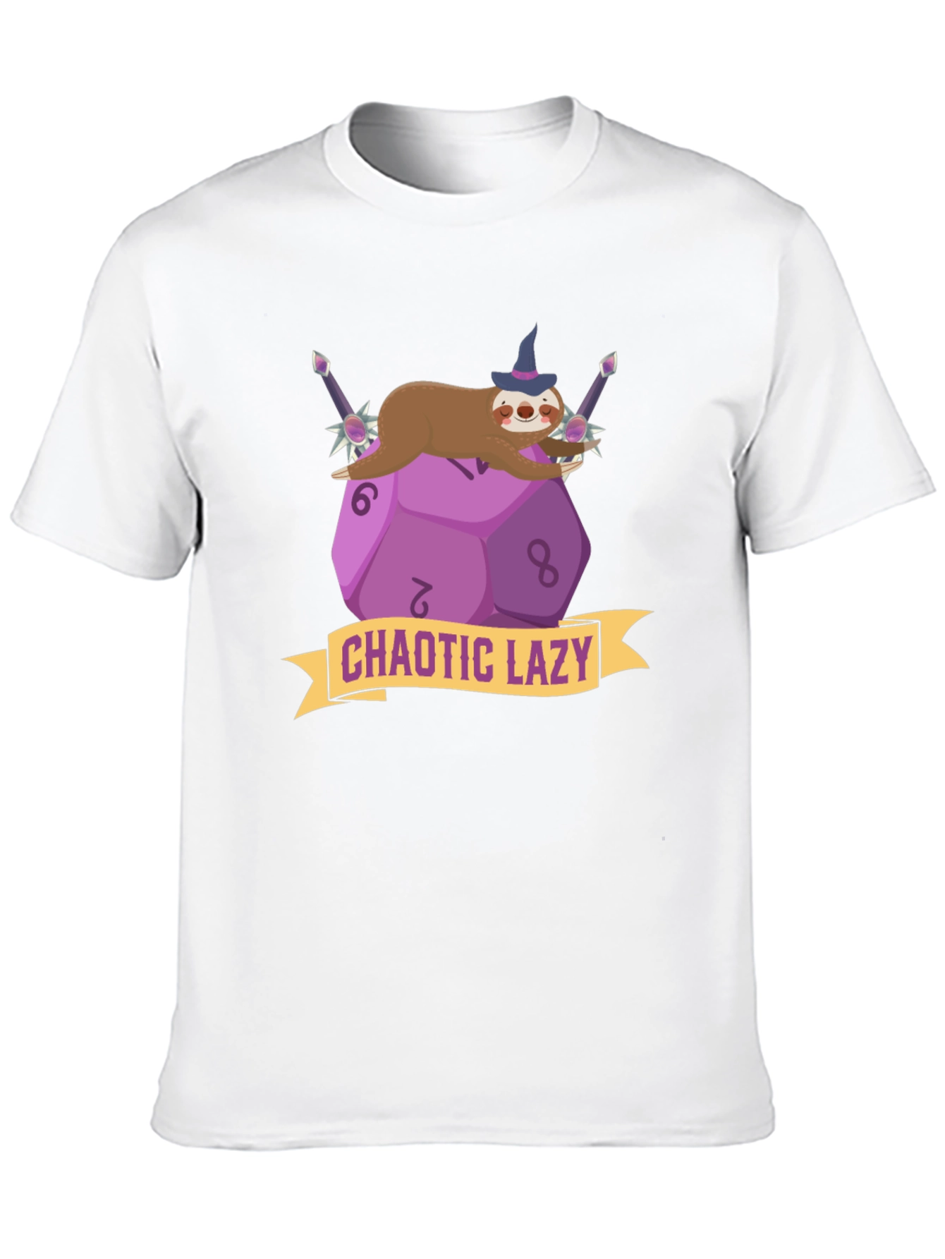 Chaotic Lazy Sloth D20 T-Shirt