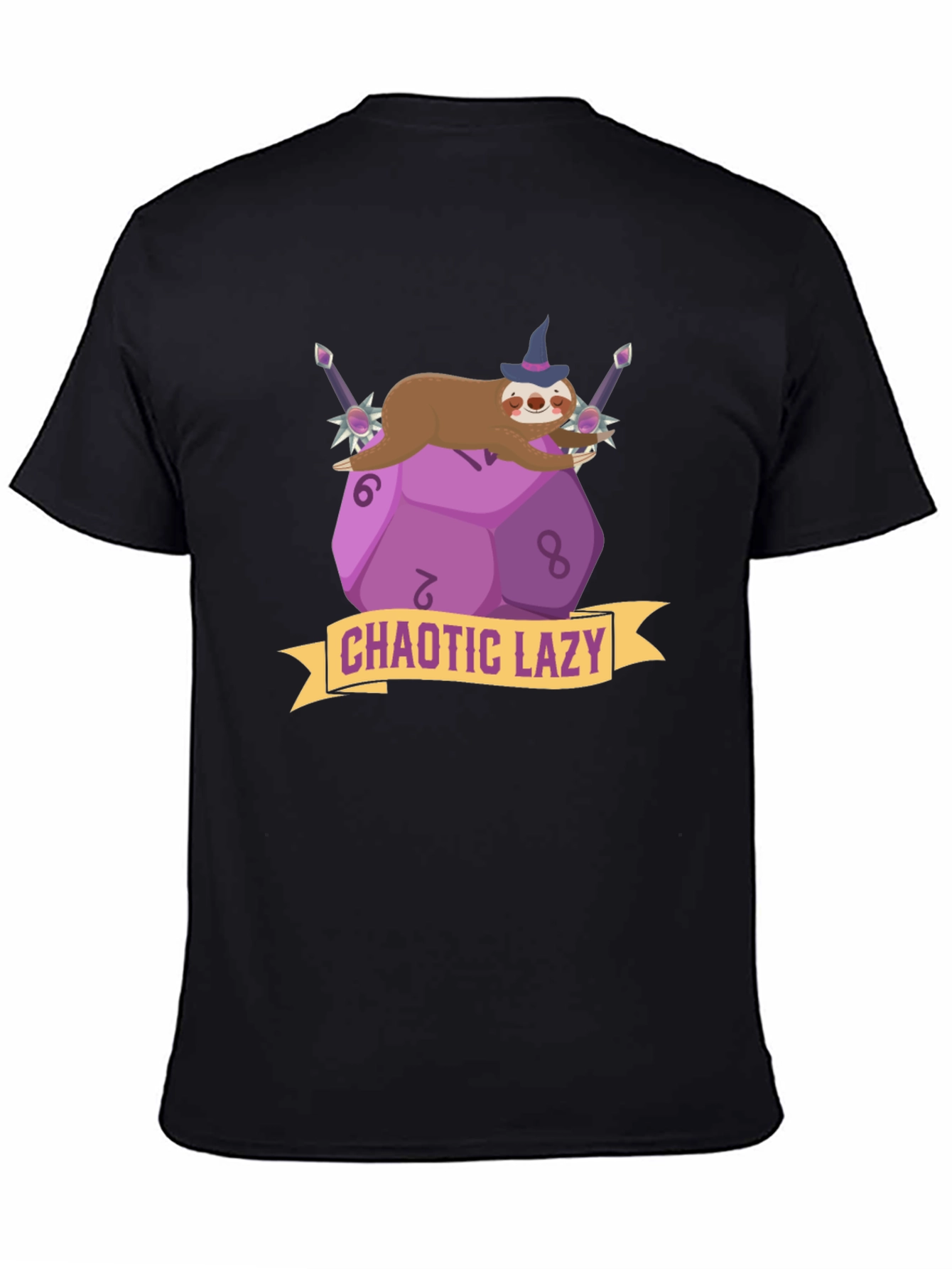 Chaotic Lazy Sloth D20 T-Shirt