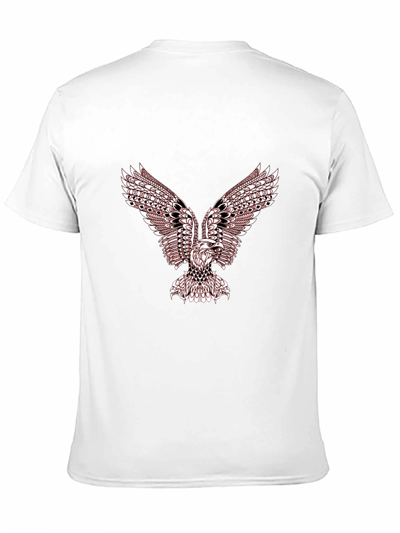 Mens Black T-Shirt with Eagle Graphic