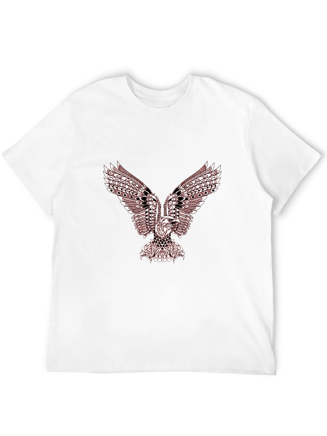 Mens Black T-Shirt with Eagle Graphic
