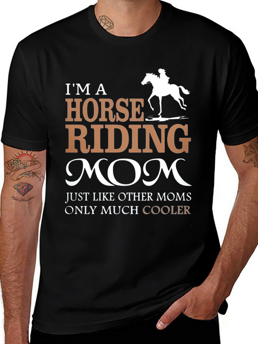 Horse Riding Mom Graphic Tee - Cool Mothers Day Gift