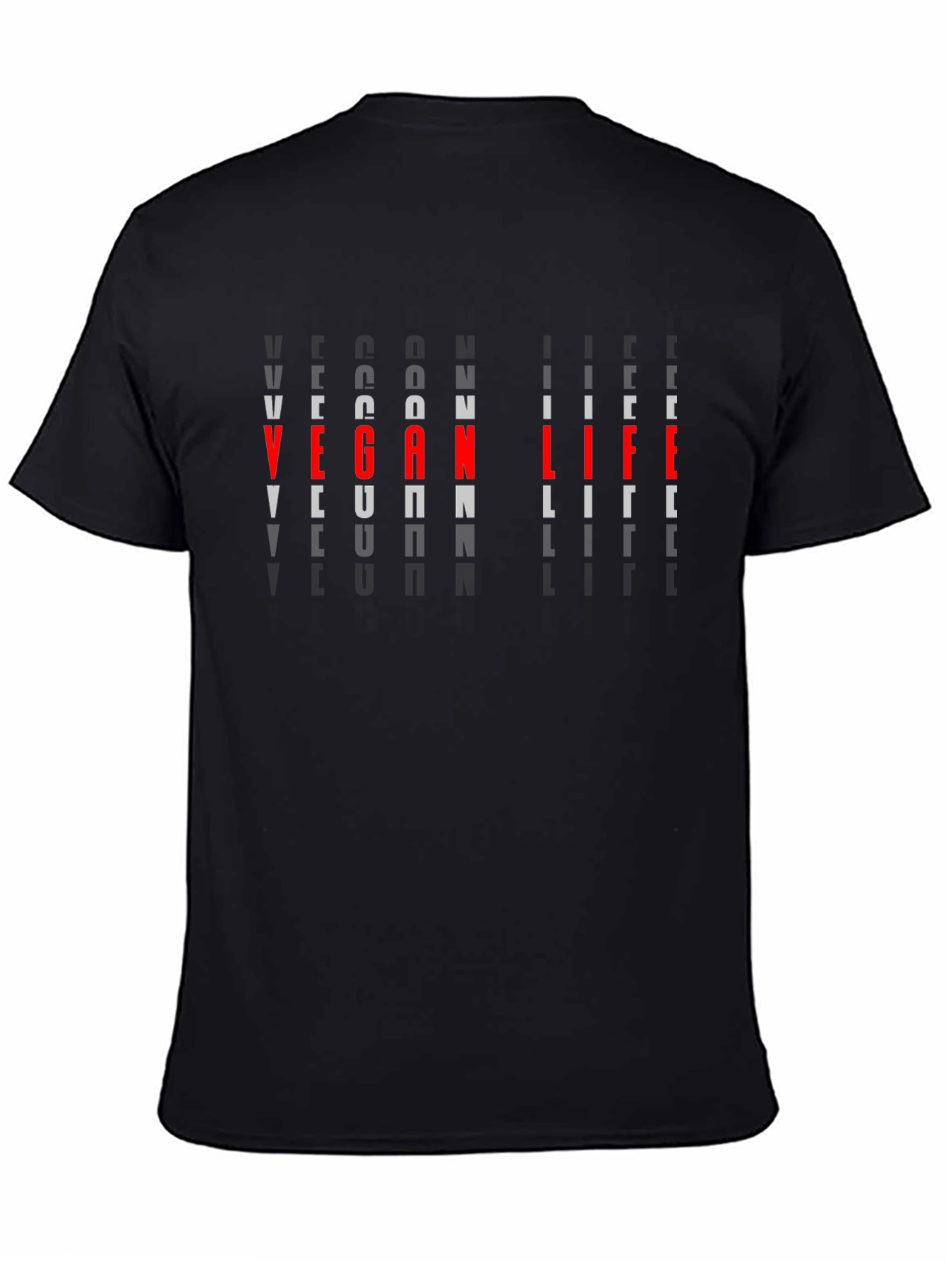 Vegan Life Graphic Tee - Black Cotton T-Shirt
