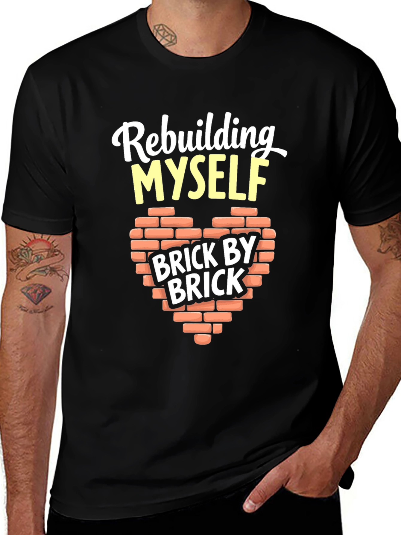 Rebuilding Myself Brick By Brick Graphic T-Shirt