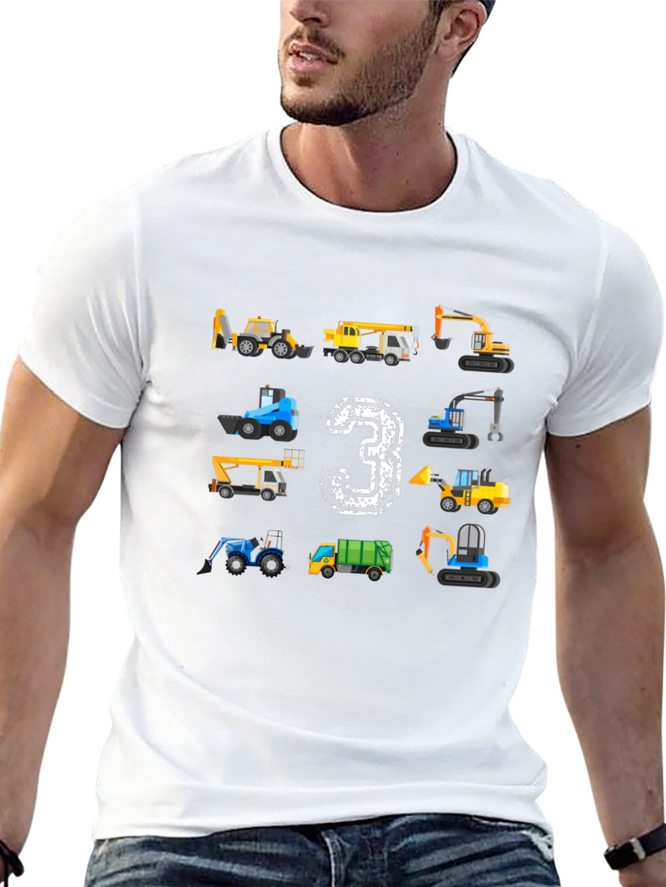 Construction Birthday T-Shirt Size 3