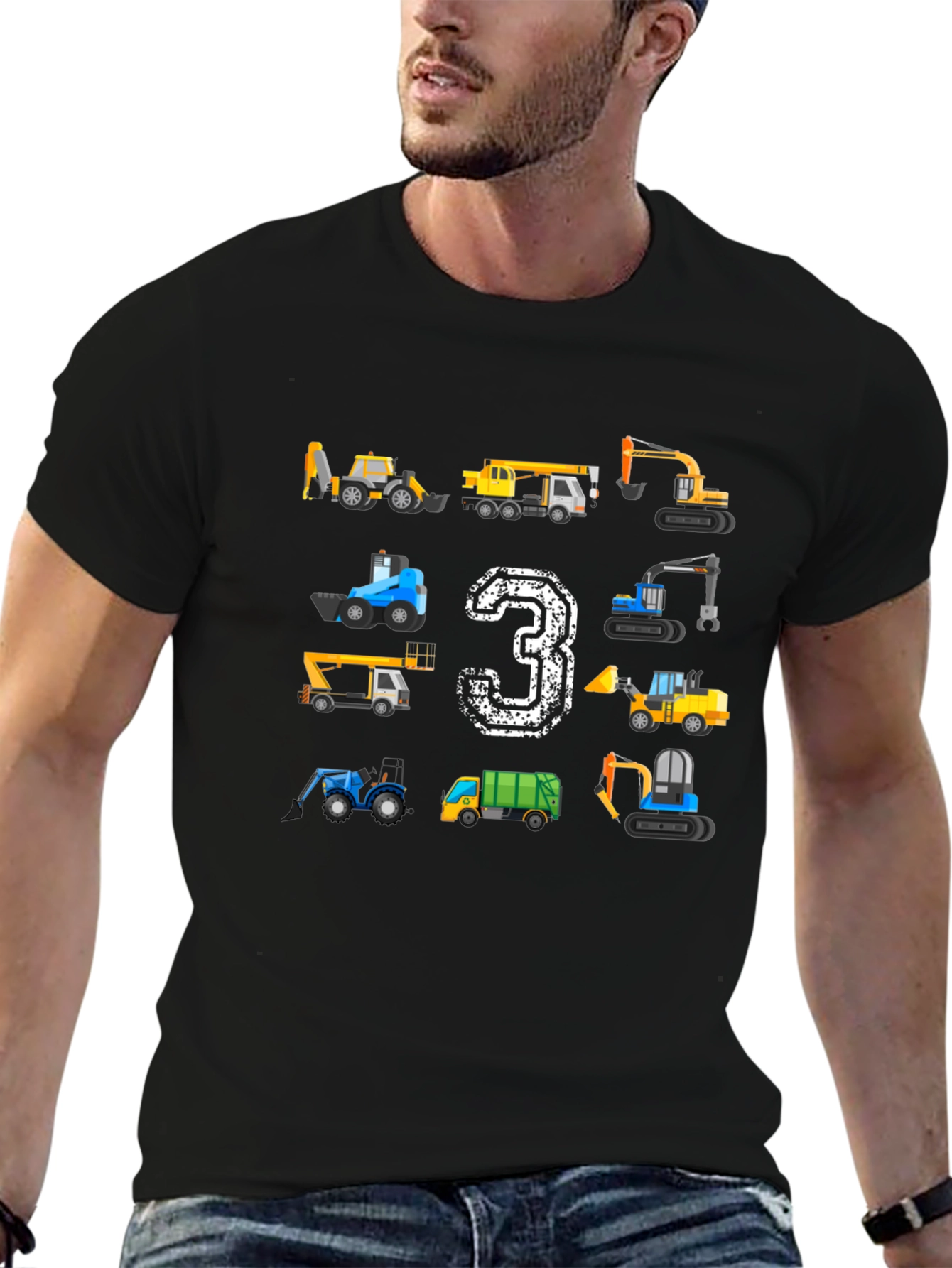 Construction Birthday T-Shirt Size 3