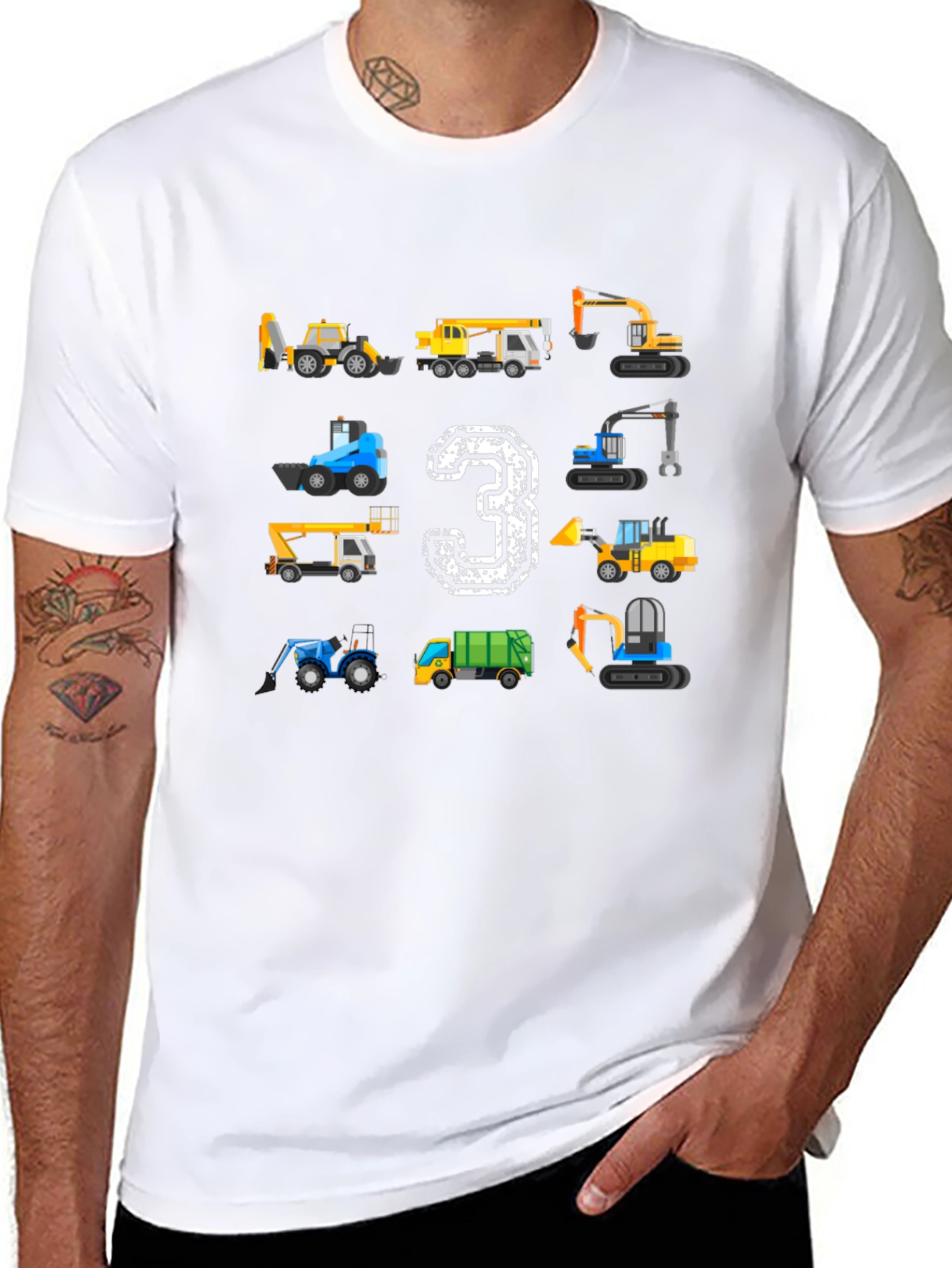 Construction Birthday T-Shirt Size 3