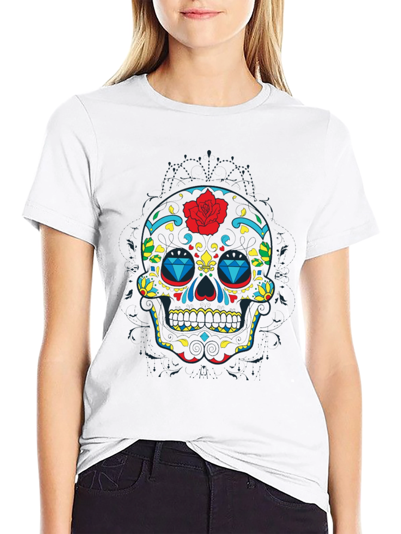 Sugar Skull Graphic T-Shirt - Dia de los Muertos