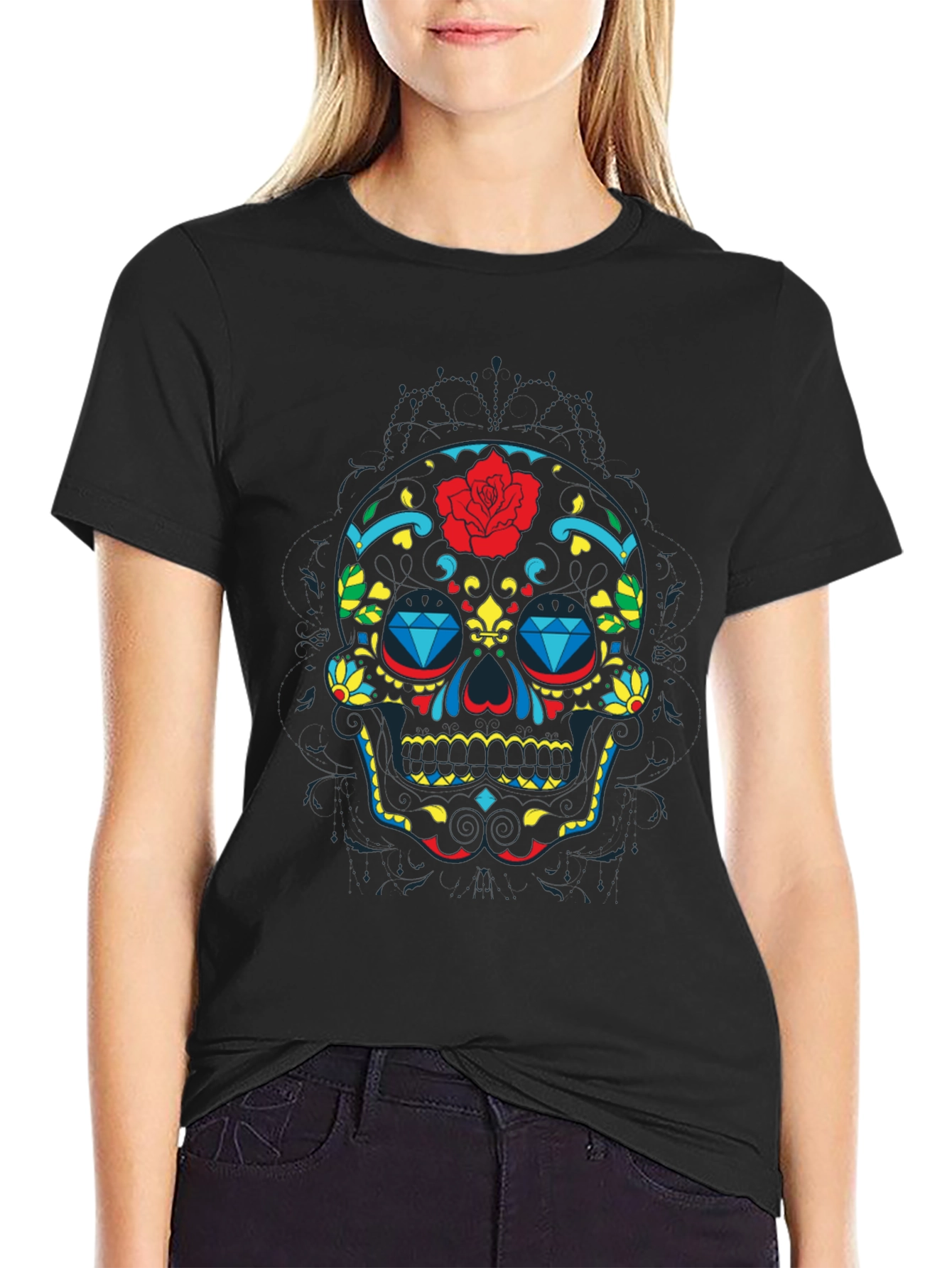 Sugar Skull Graphic T-Shirt - Dia de los Muertos