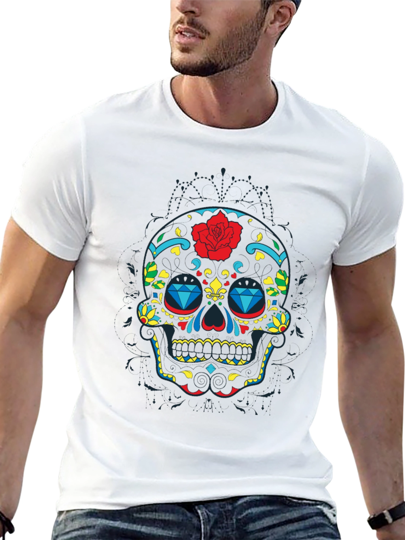 Sugar Skull Graphic T-Shirt - Dia de los Muertos