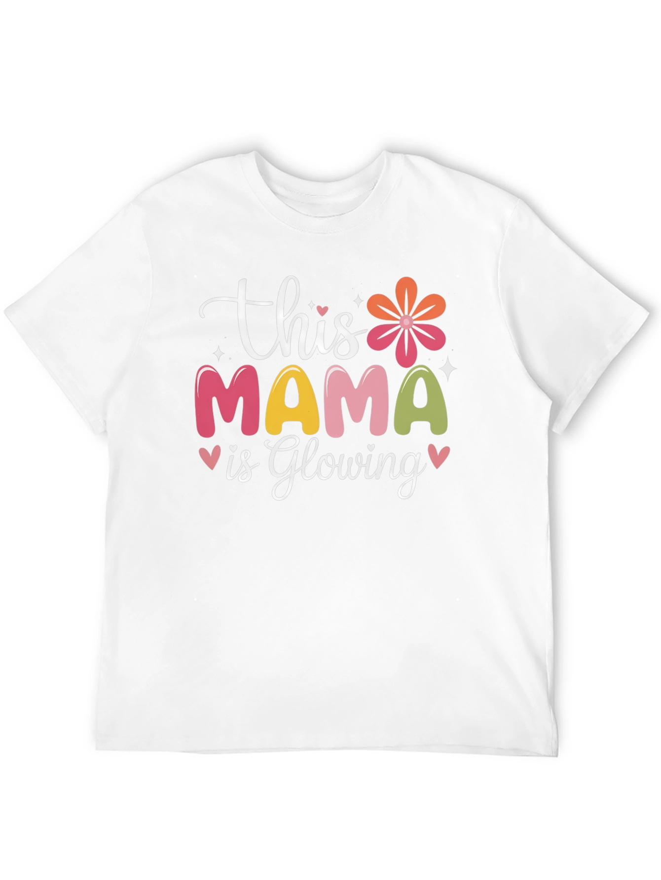 Mama Glowing Graphic Tee - Soft Cotton Blend