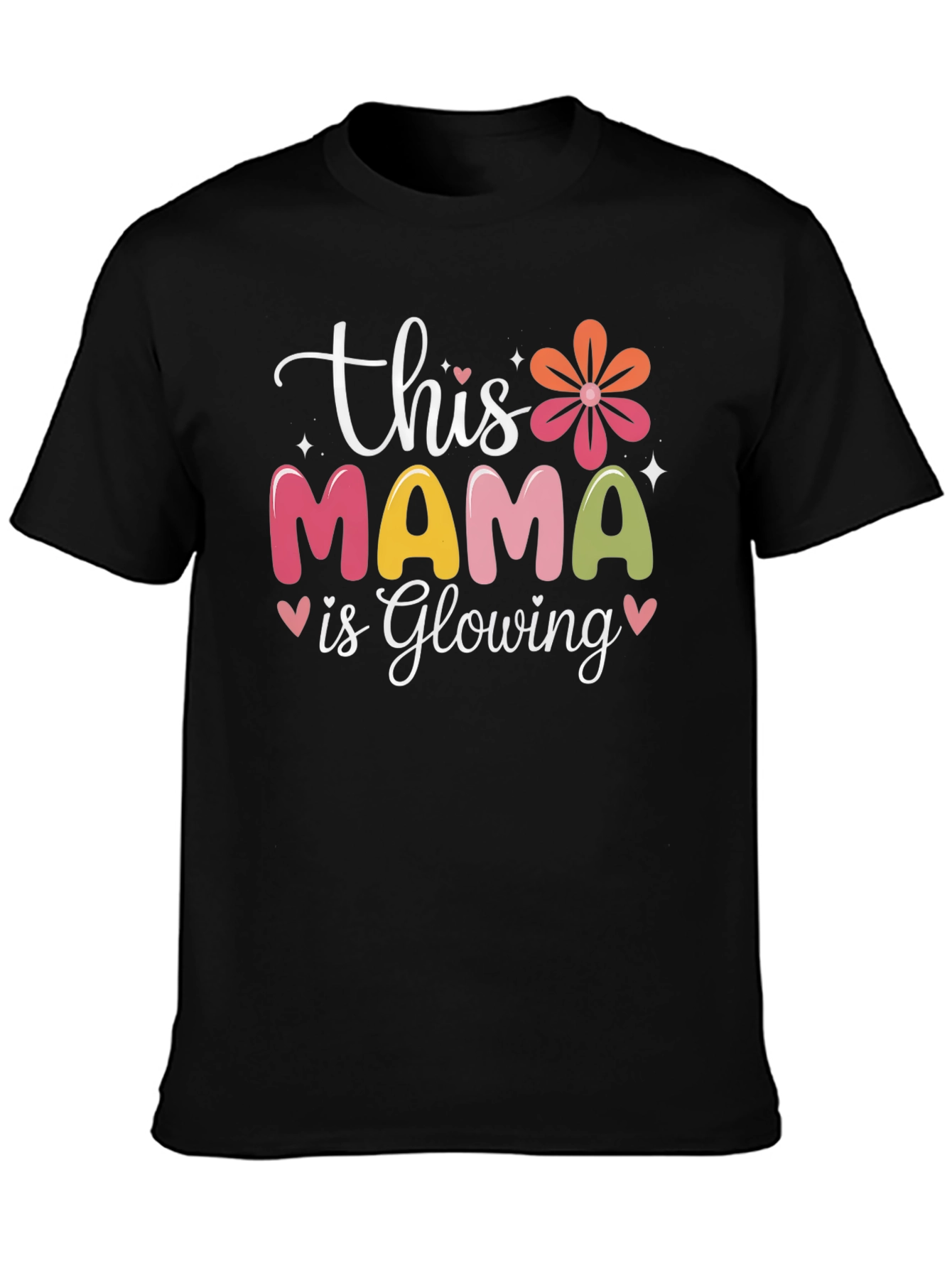 Mama Glowing Graphic Tee - Soft Cotton Blend