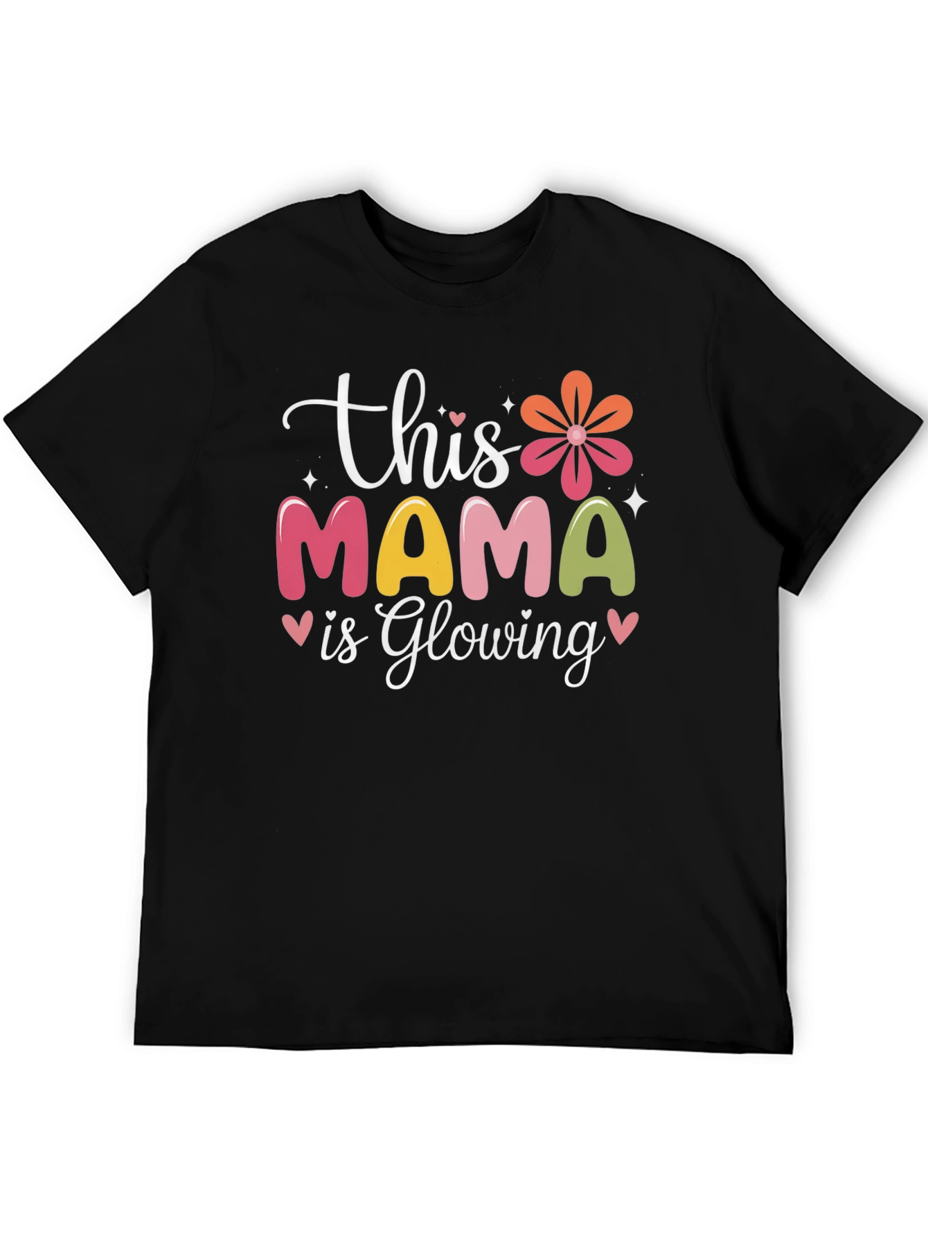 Mama Glowing Graphic Tee - Soft Cotton Blend