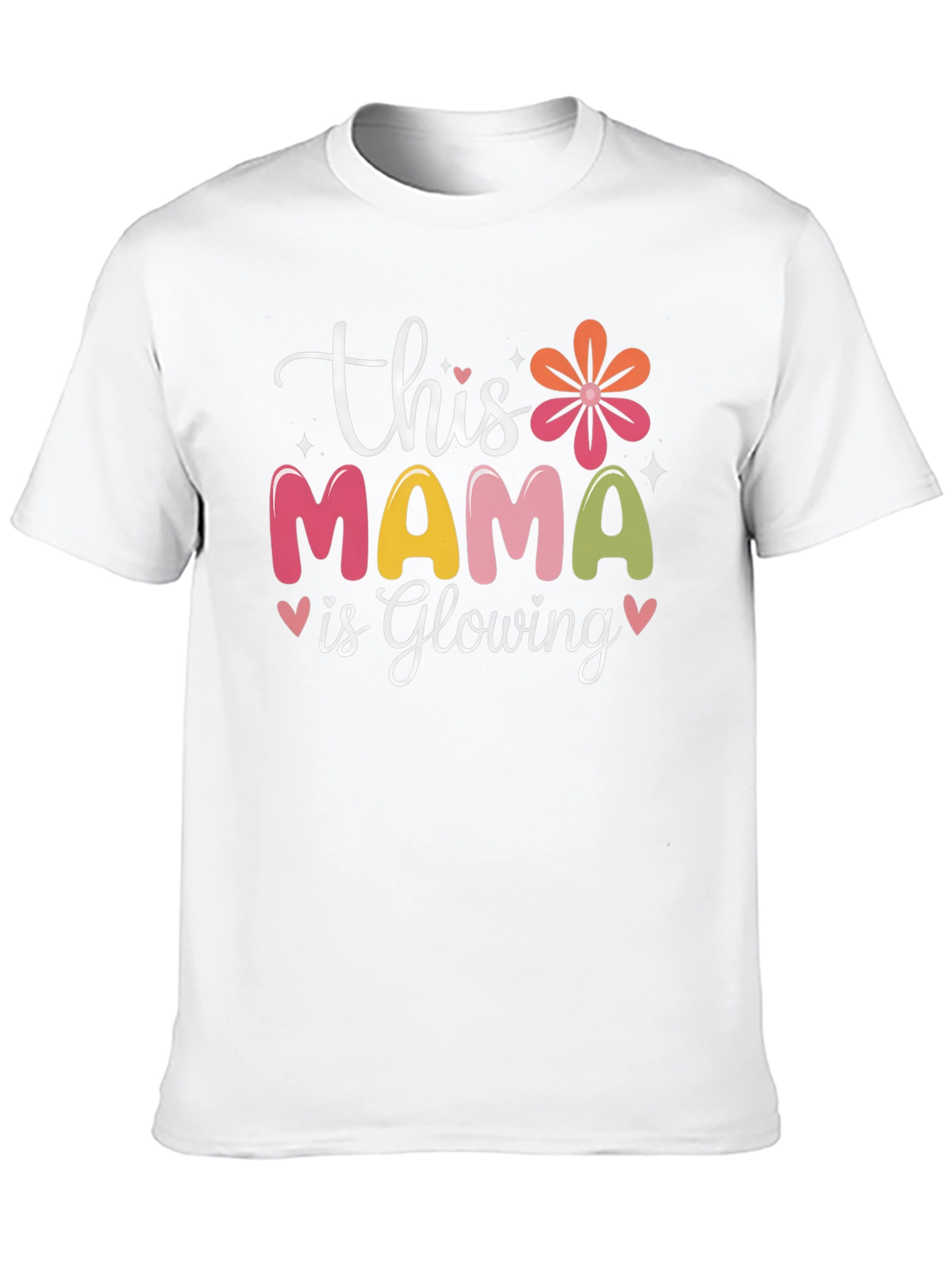 Mama Glowing Graphic Tee - Soft Cotton Blend