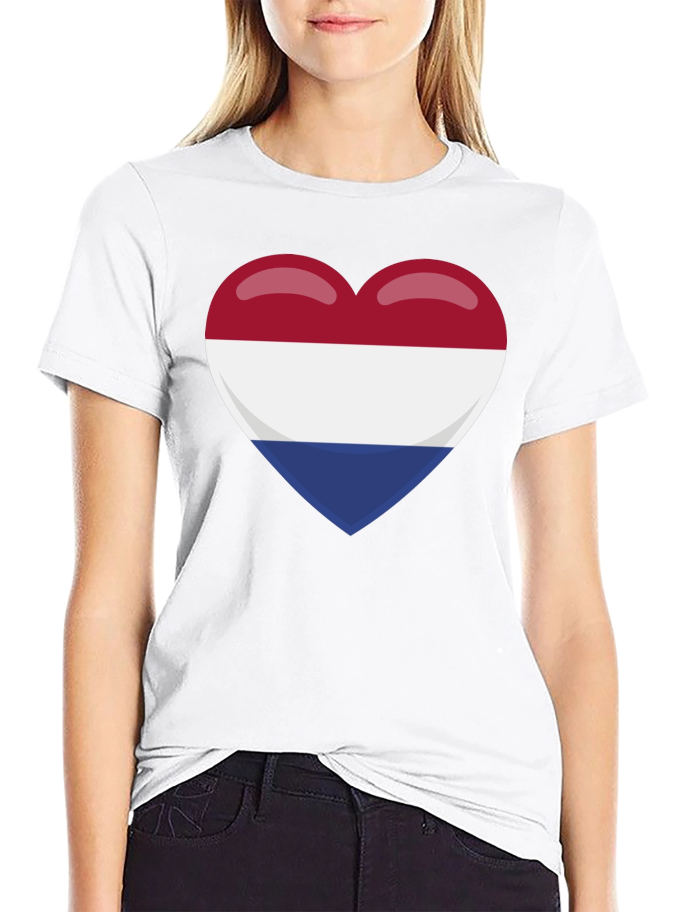 Netherlands Flag Heart T-Shirt - Show Your Pride!
