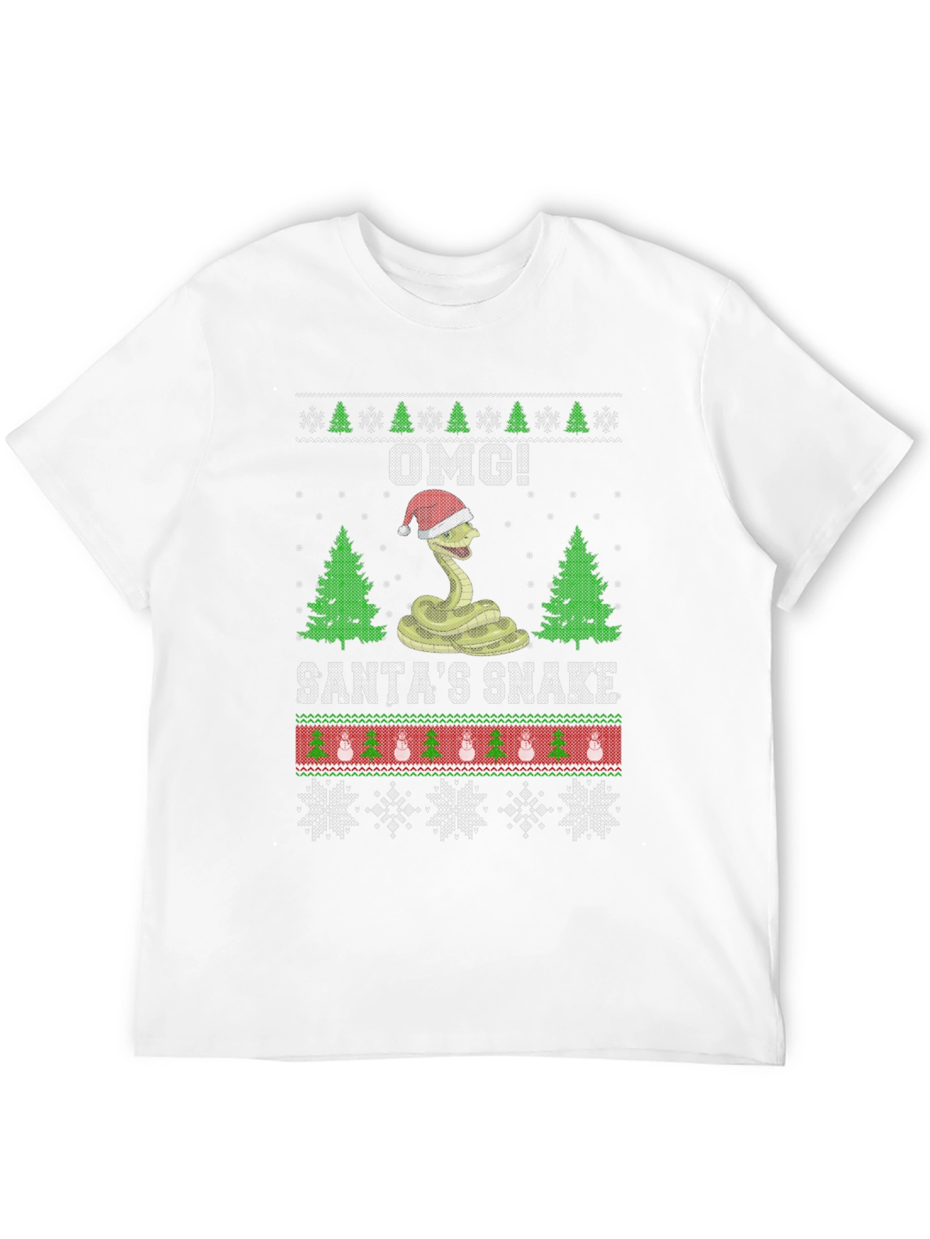 OMG! Santas Snake Ugly Christmas T-Shirt