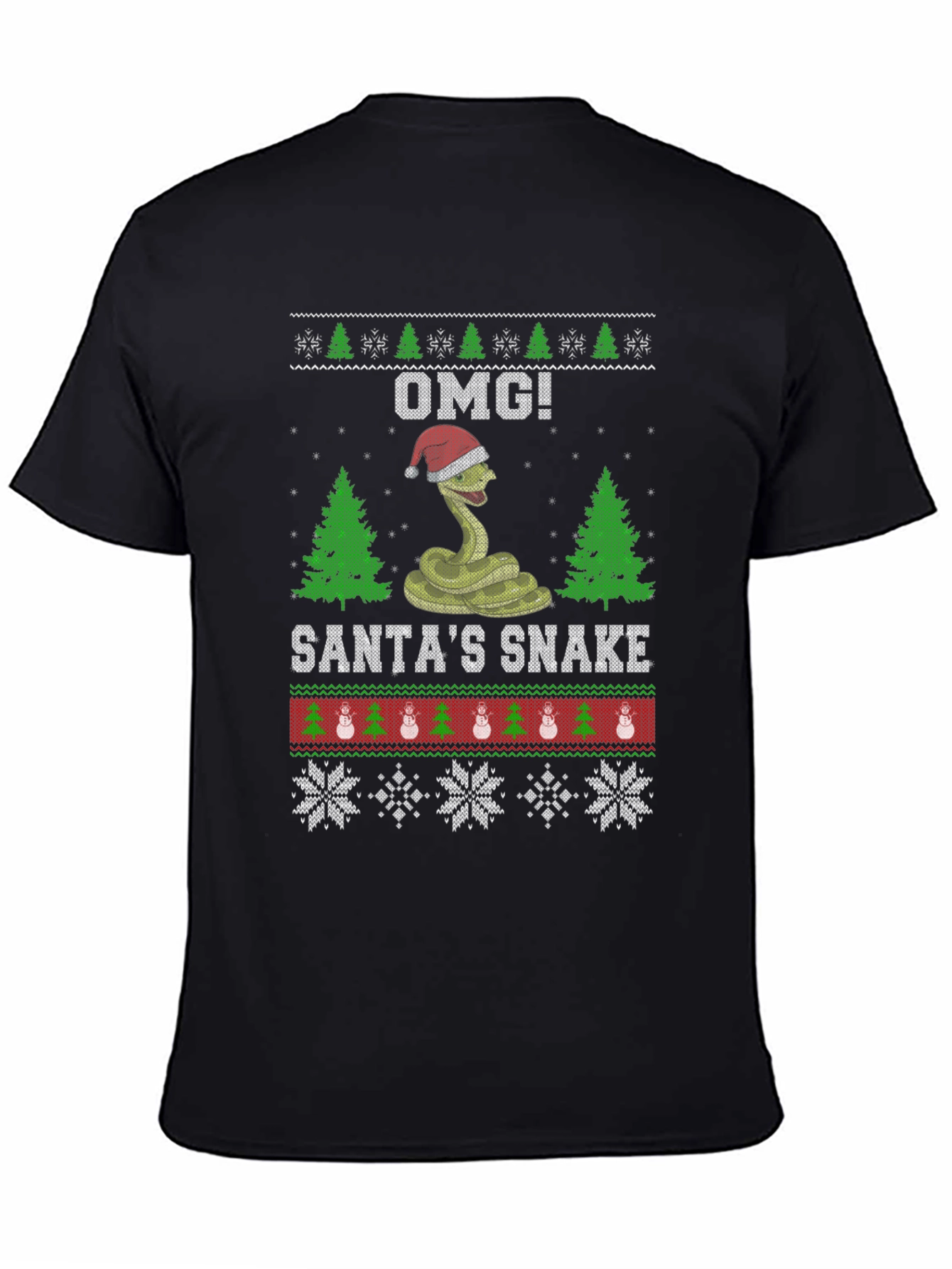 OMG! Santas Snake Ugly Christmas T-Shirt