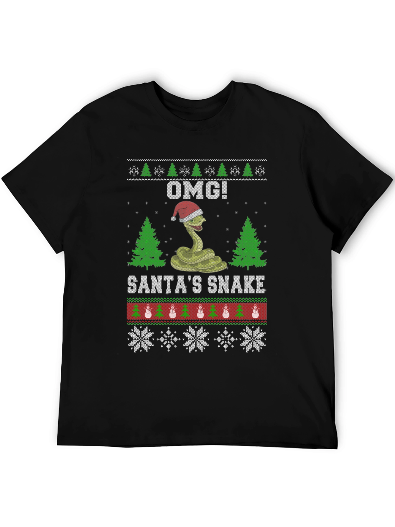 OMG! Santas Snake Ugly Christmas T-Shirt