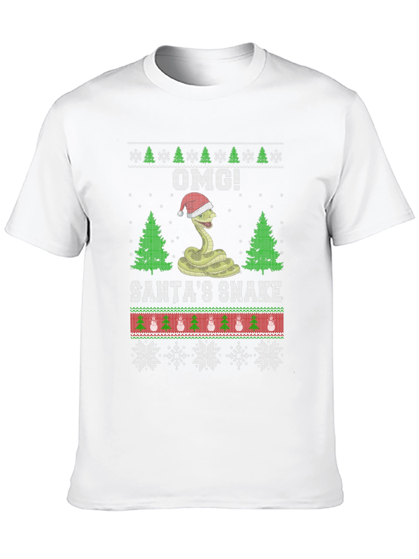 OMG! Santas Snake Ugly Christmas T-Shirt