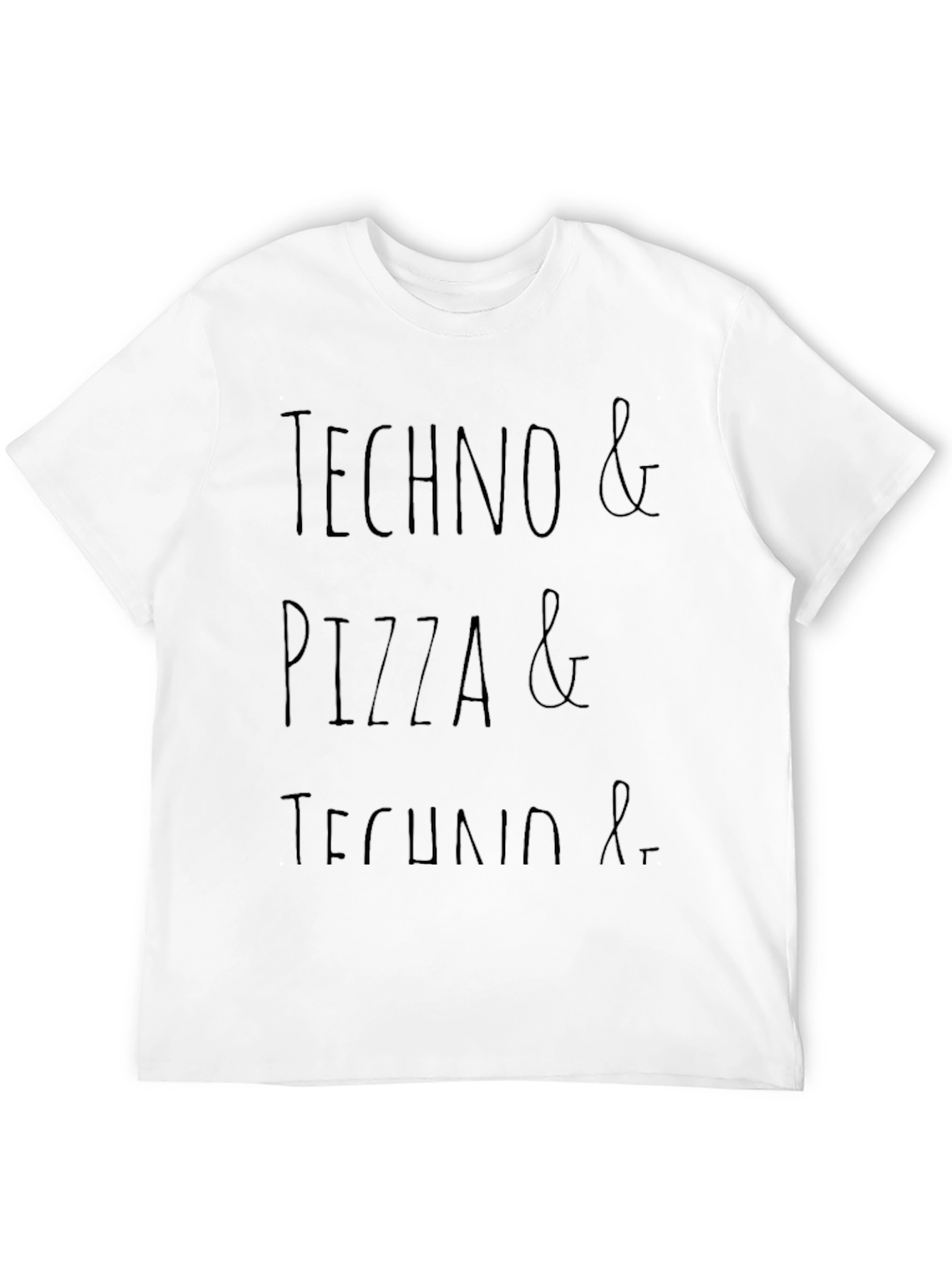 Techno & Pizza Graphic Tee