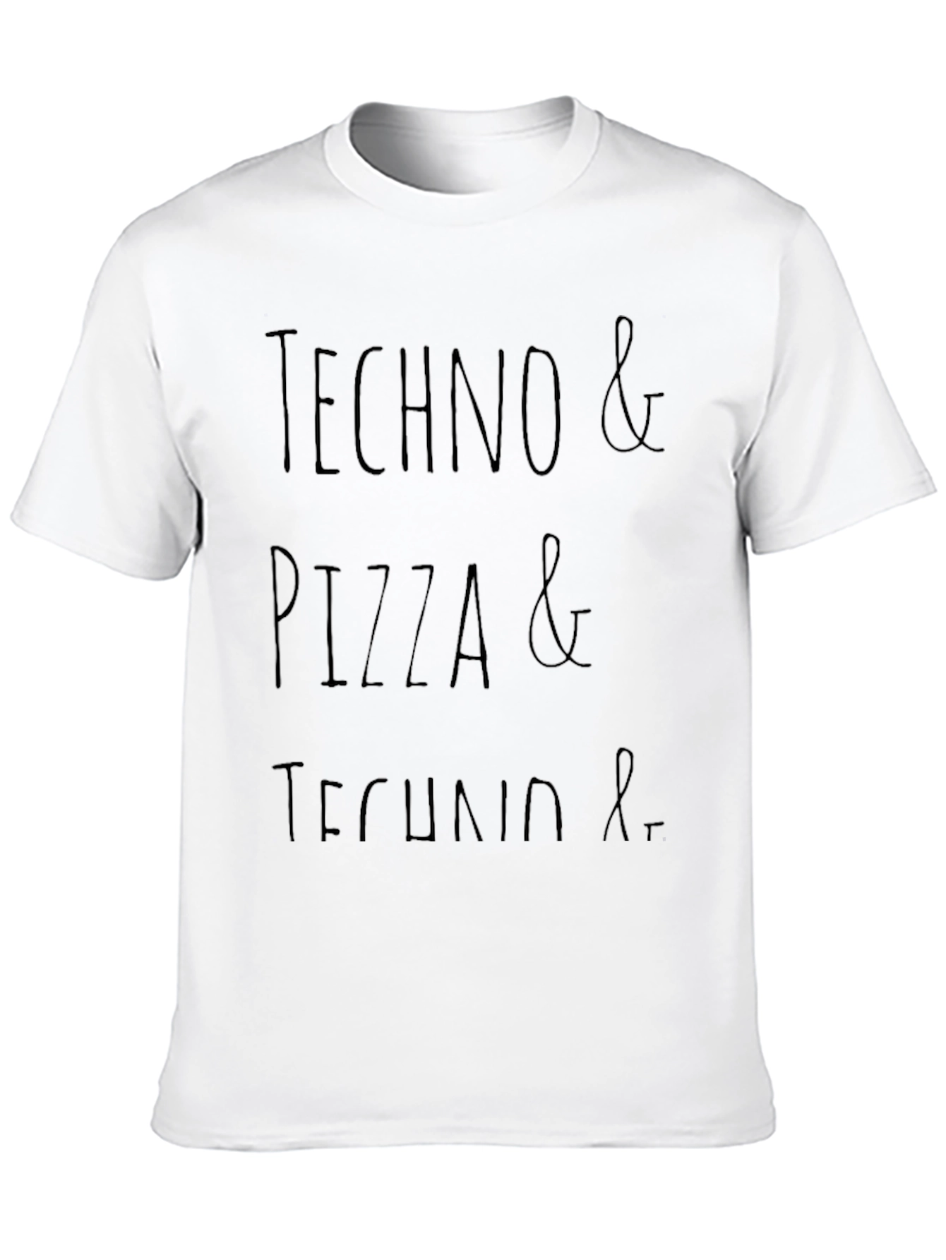 Techno & Pizza Graphic Tee