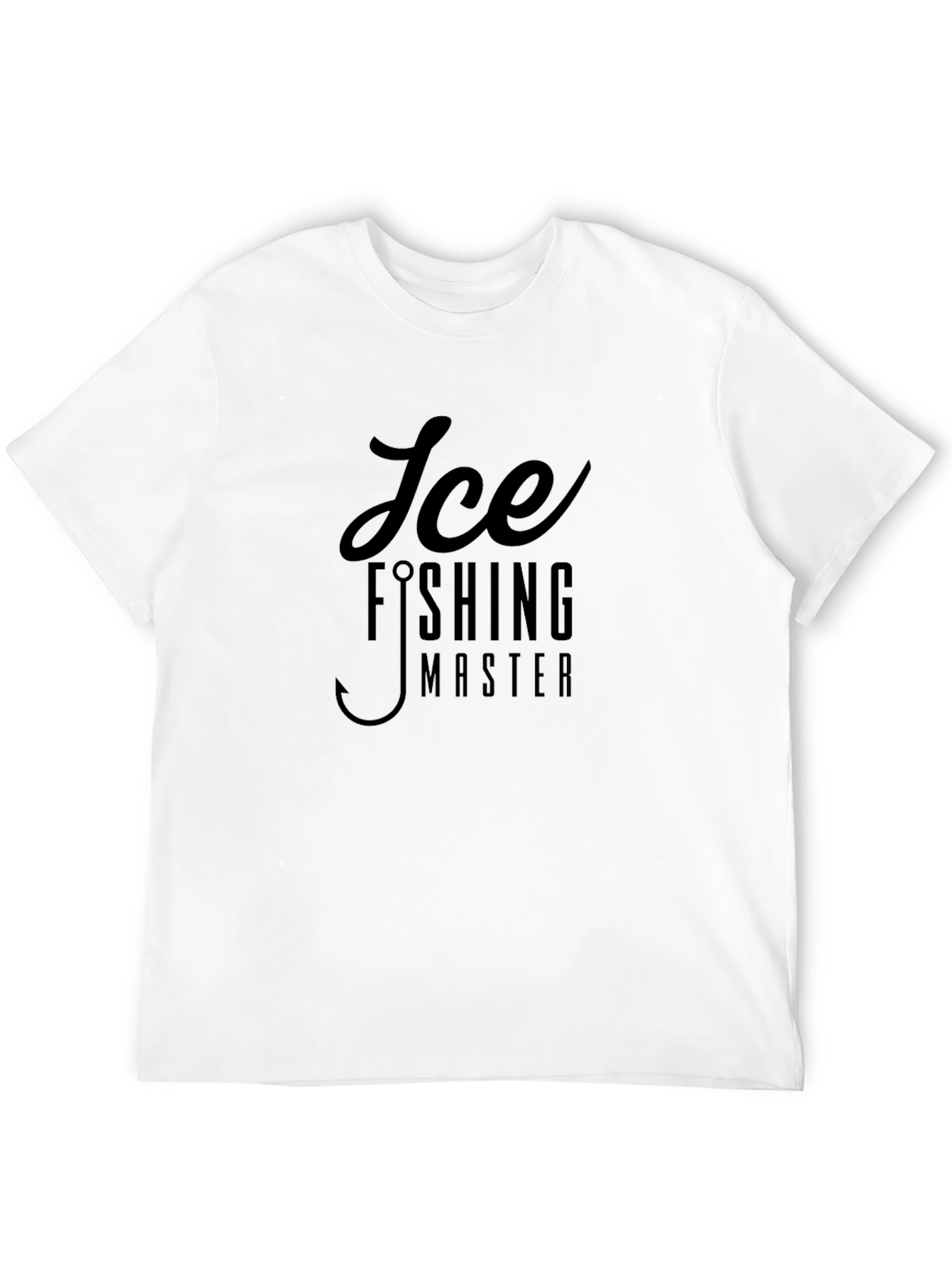 Ice Fishing Master Graphic T-Shirt Black