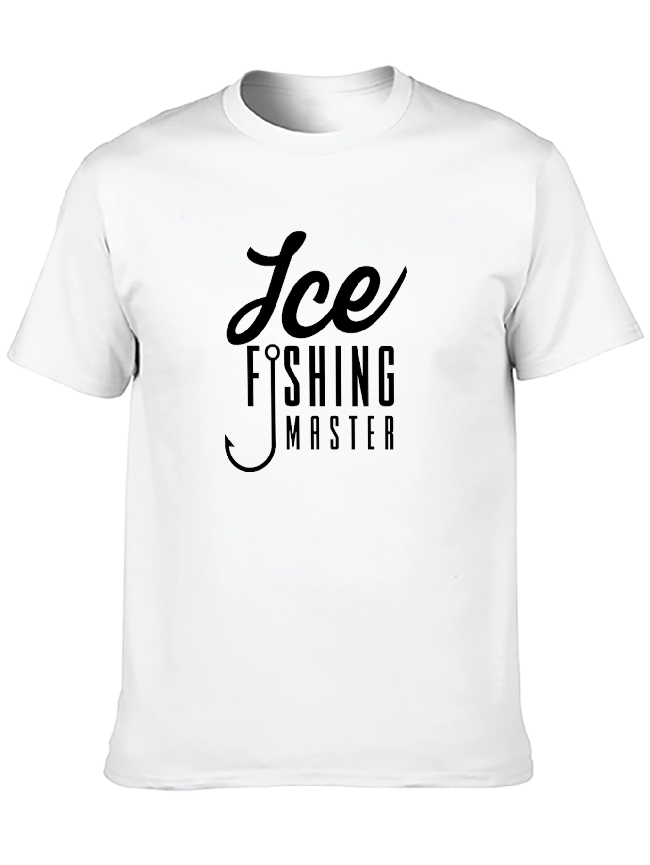Ice Fishing Master Graphic T-Shirt Black