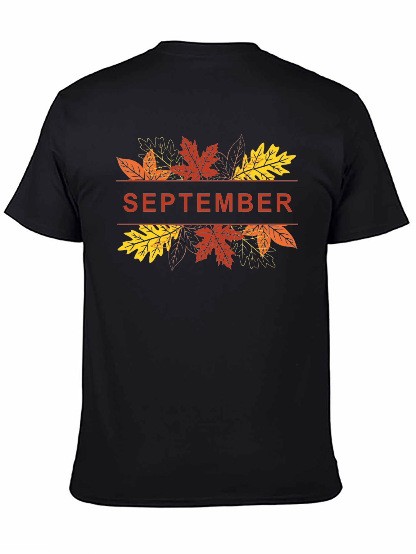 September Fall Leaves Graphic T-Shirt