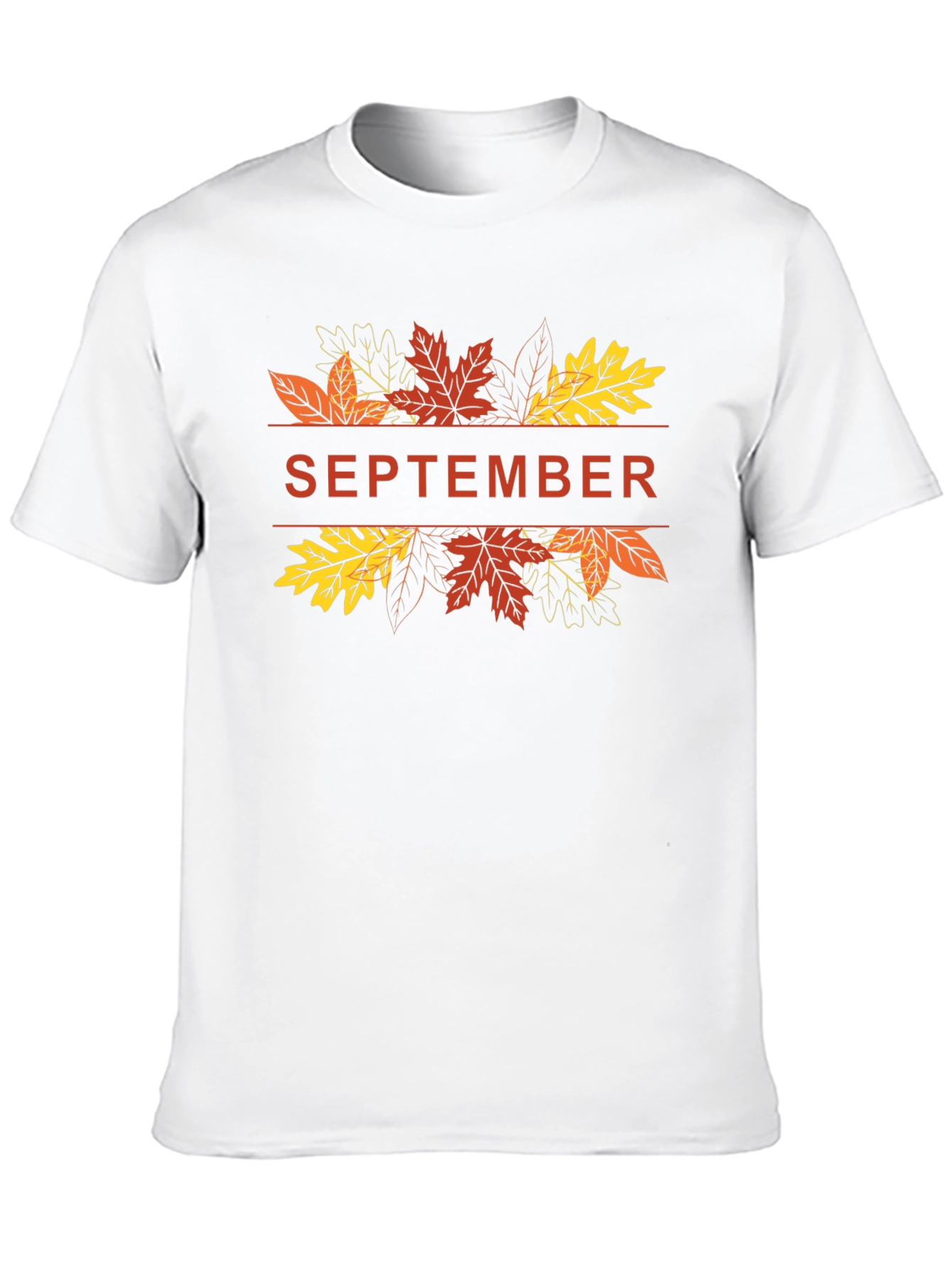 September Fall Leaves Graphic T-Shirt