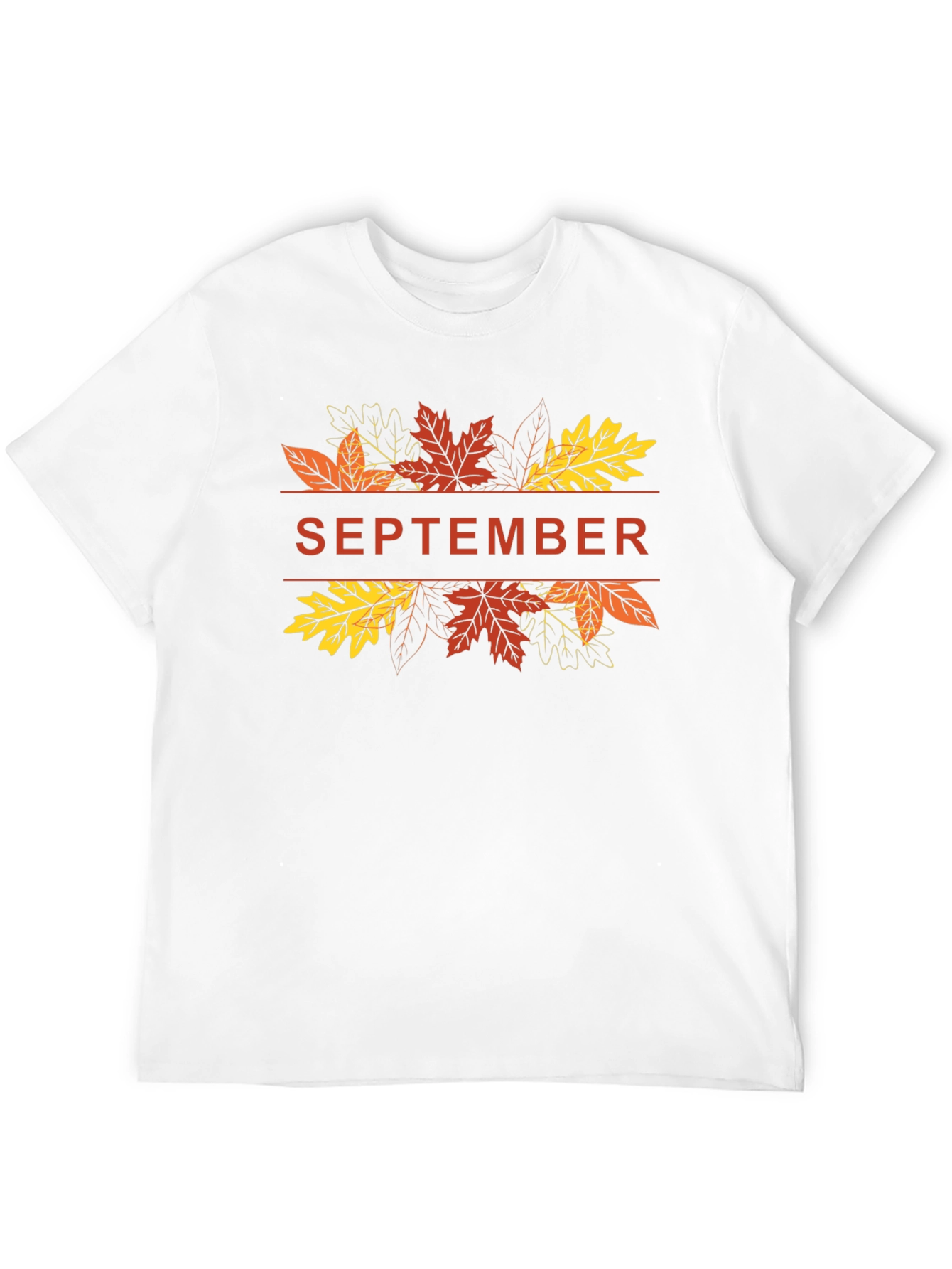 September Fall Leaves Graphic T-Shirt
