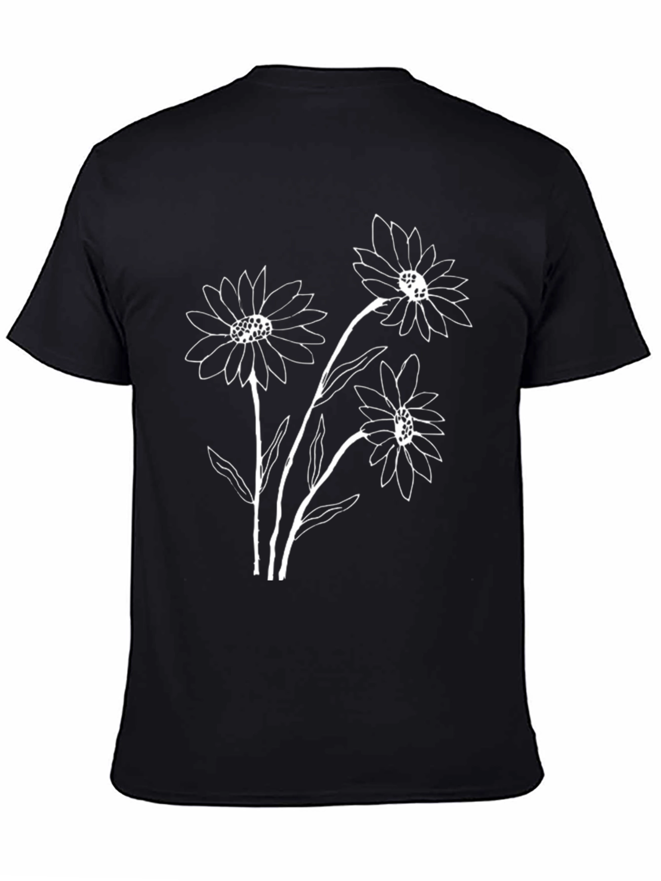Black Floral Graphic Tee - Stylish Casual Wear