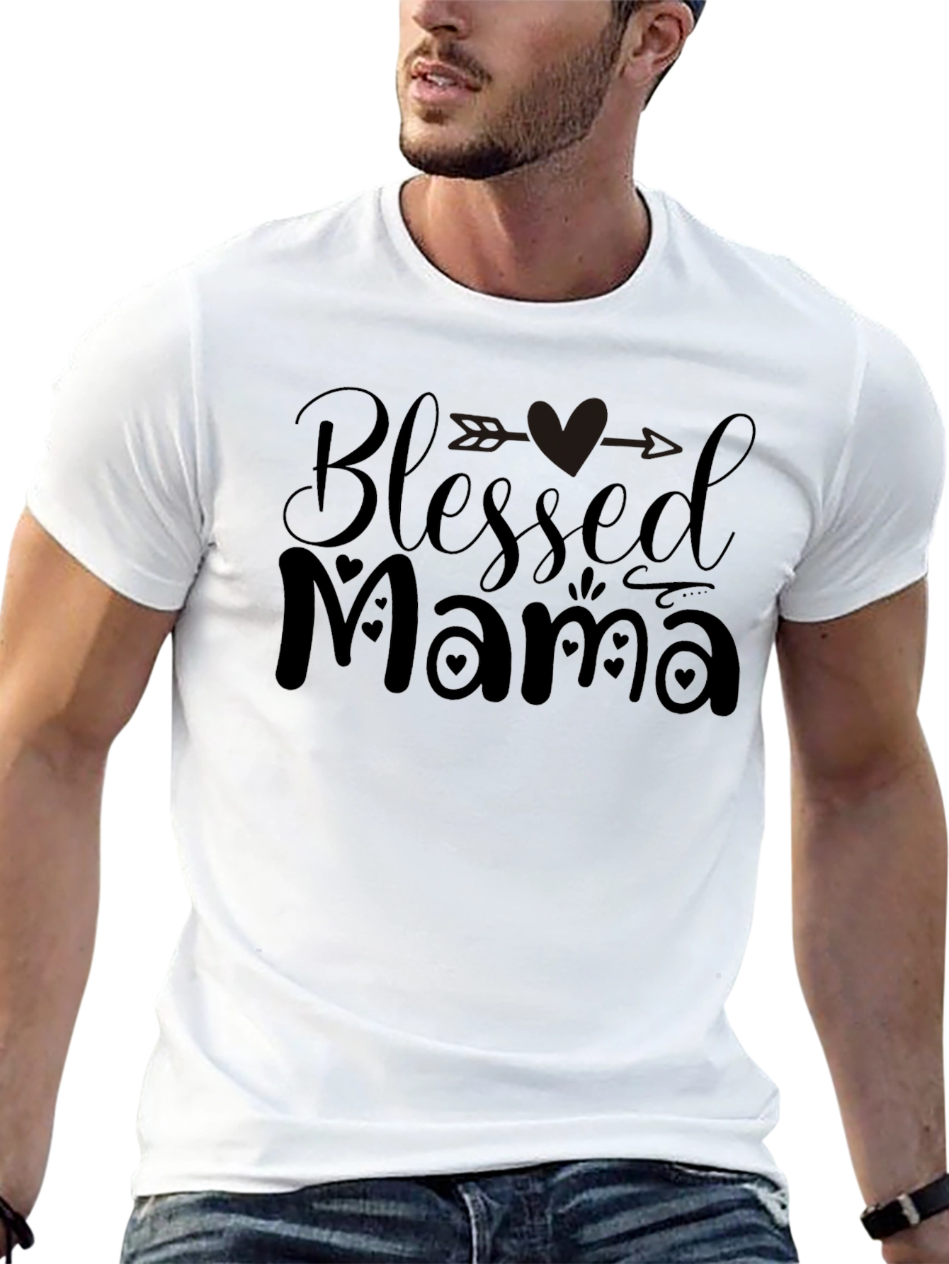 Blessed Mama Graphic Tee - Black