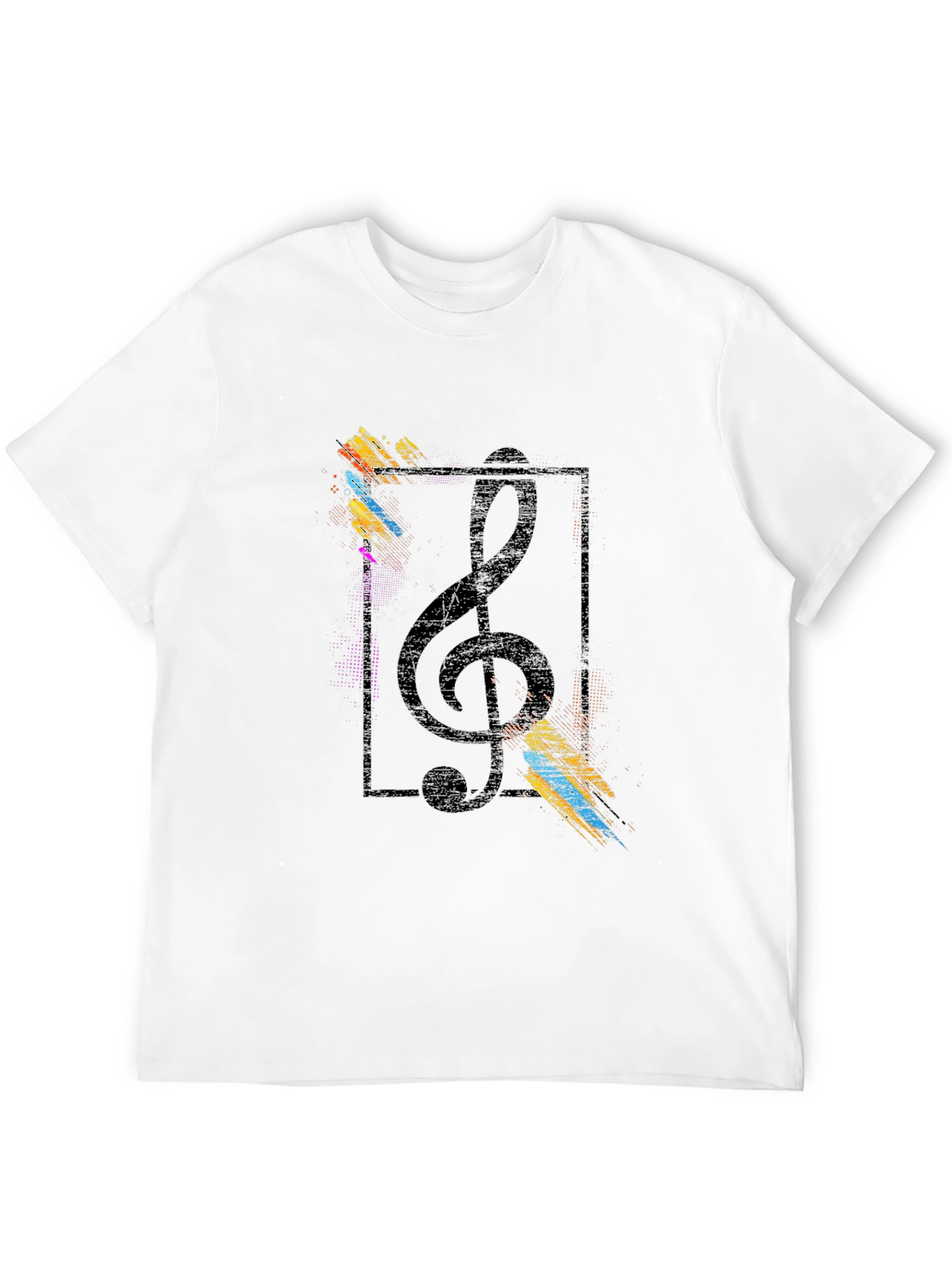 Musical Note Graphic Black T-Shirt