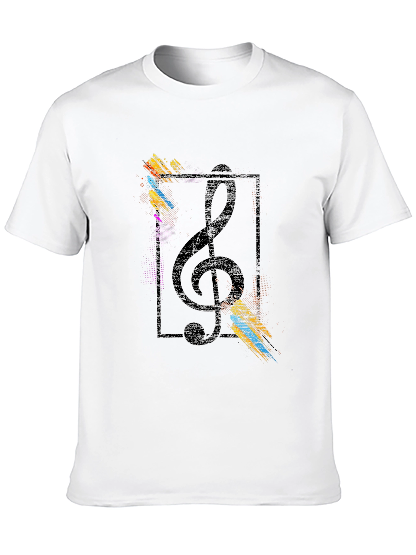 Musical Note Graphic Black T-Shirt