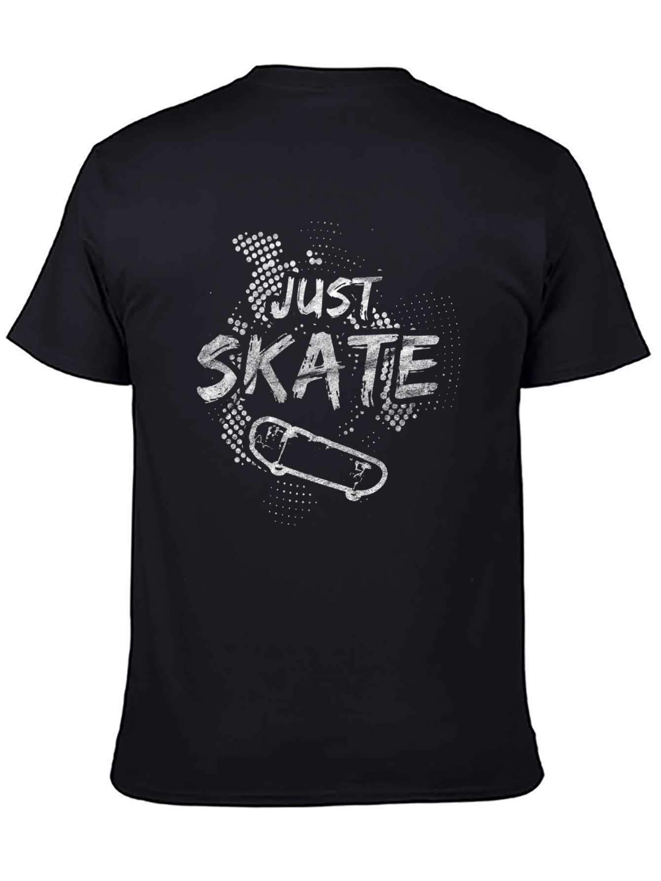 Just Skate Graphic Tee - Black Cotton T-Shirt