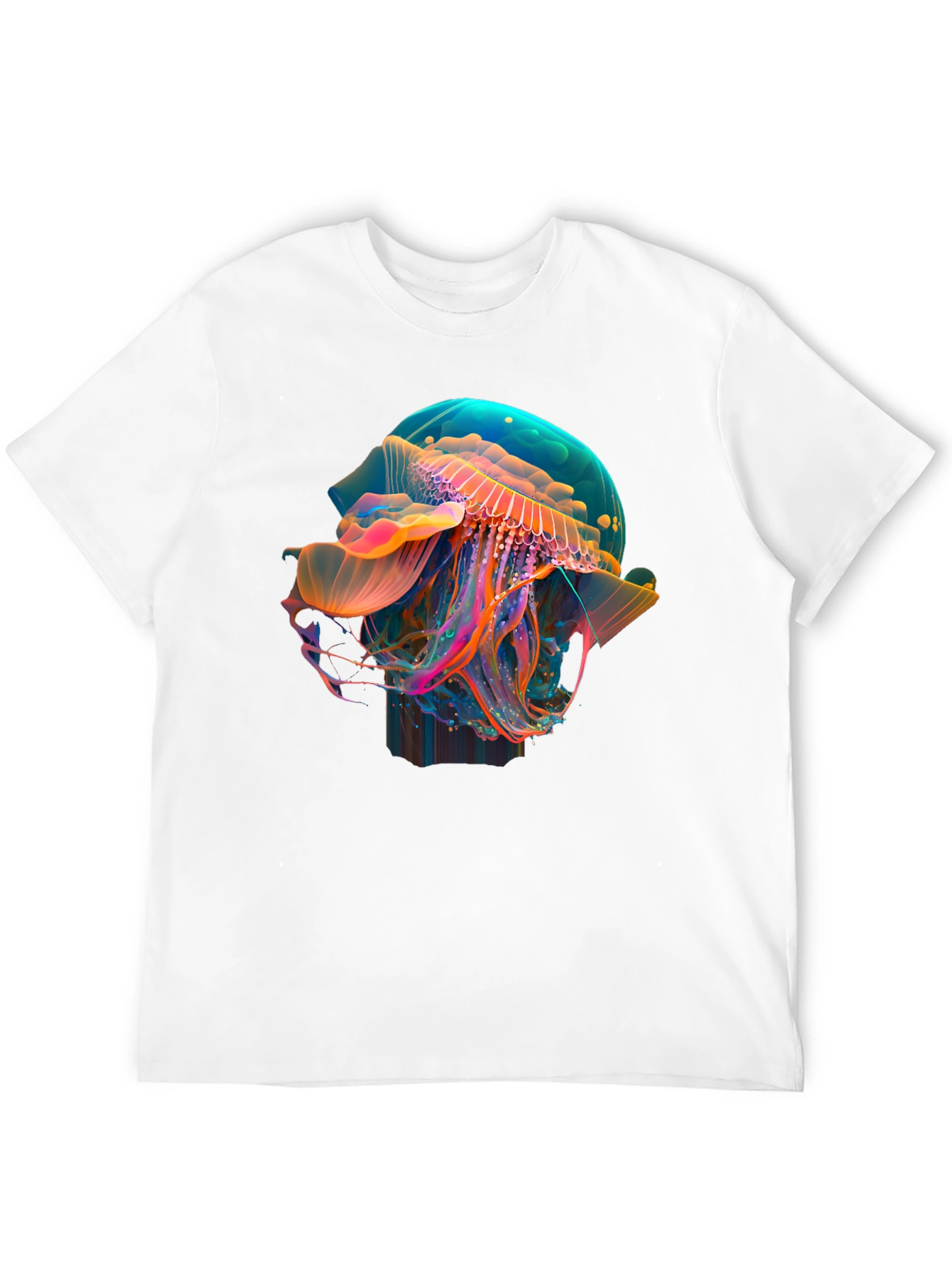Neon Jellyfish Graphic Black T-Shirt