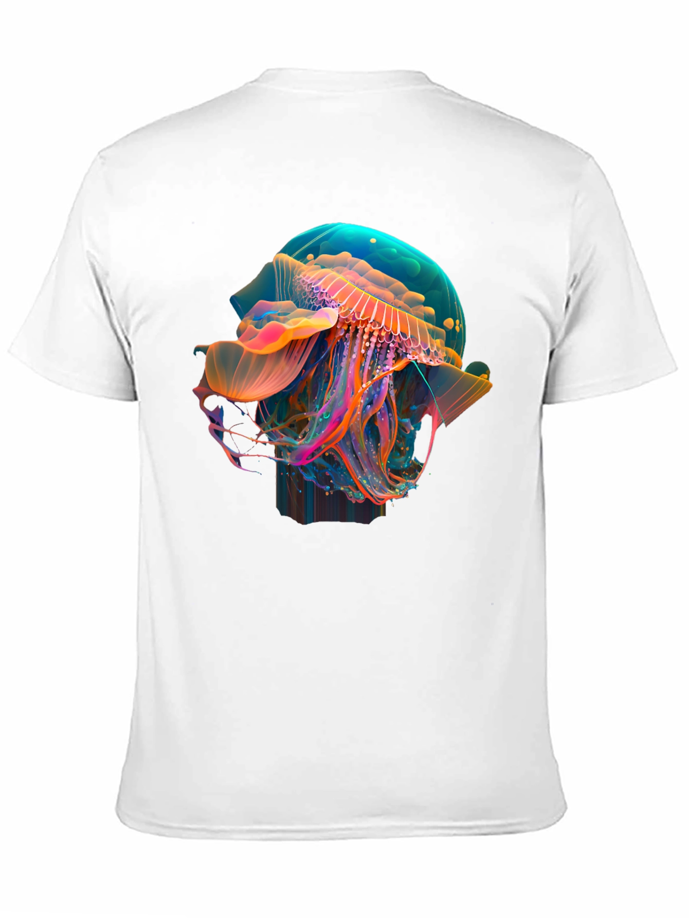 Neon Jellyfish Graphic Black T-Shirt