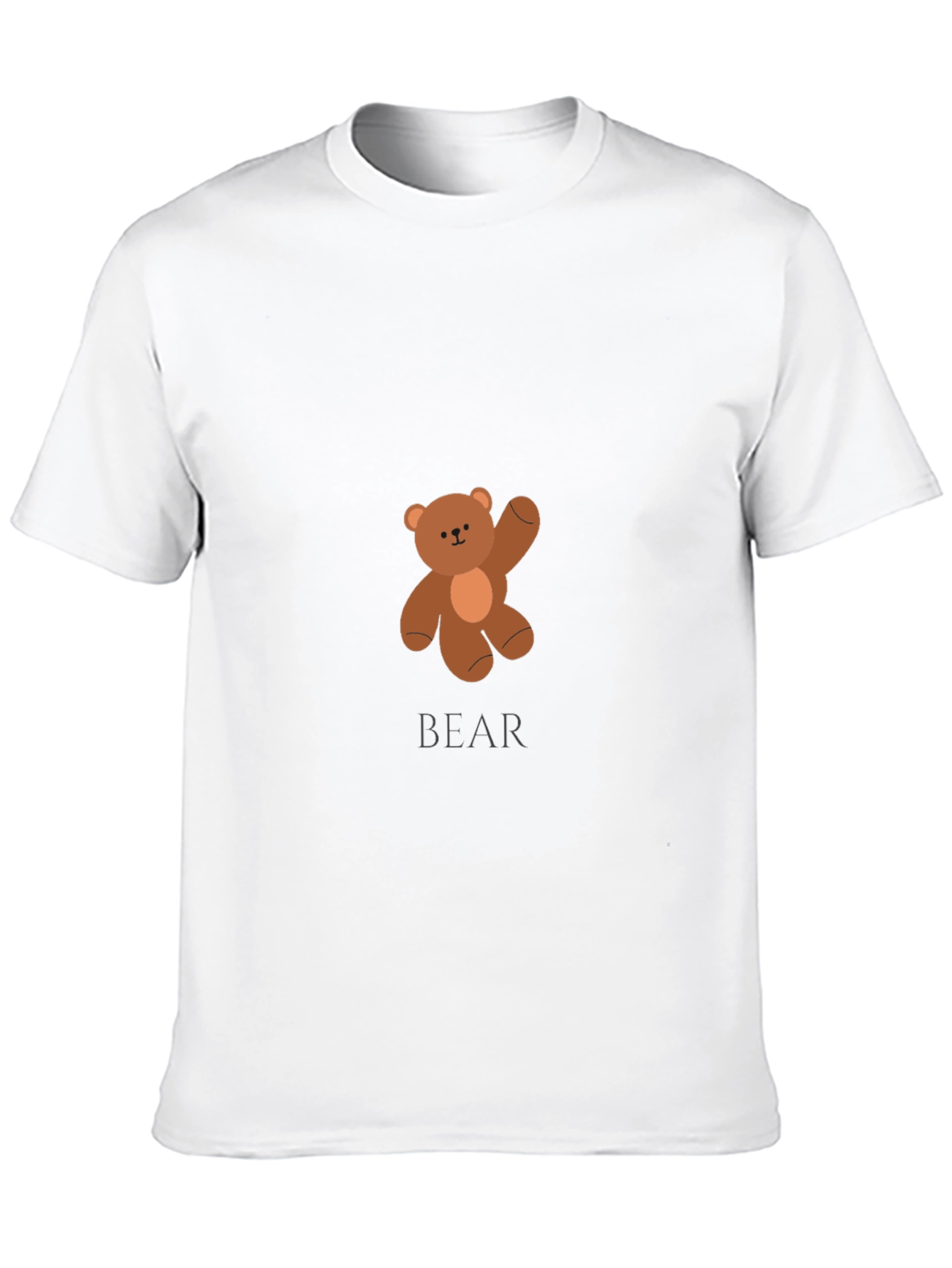 Mens Black Teddy Bear Graphic T-Shirt