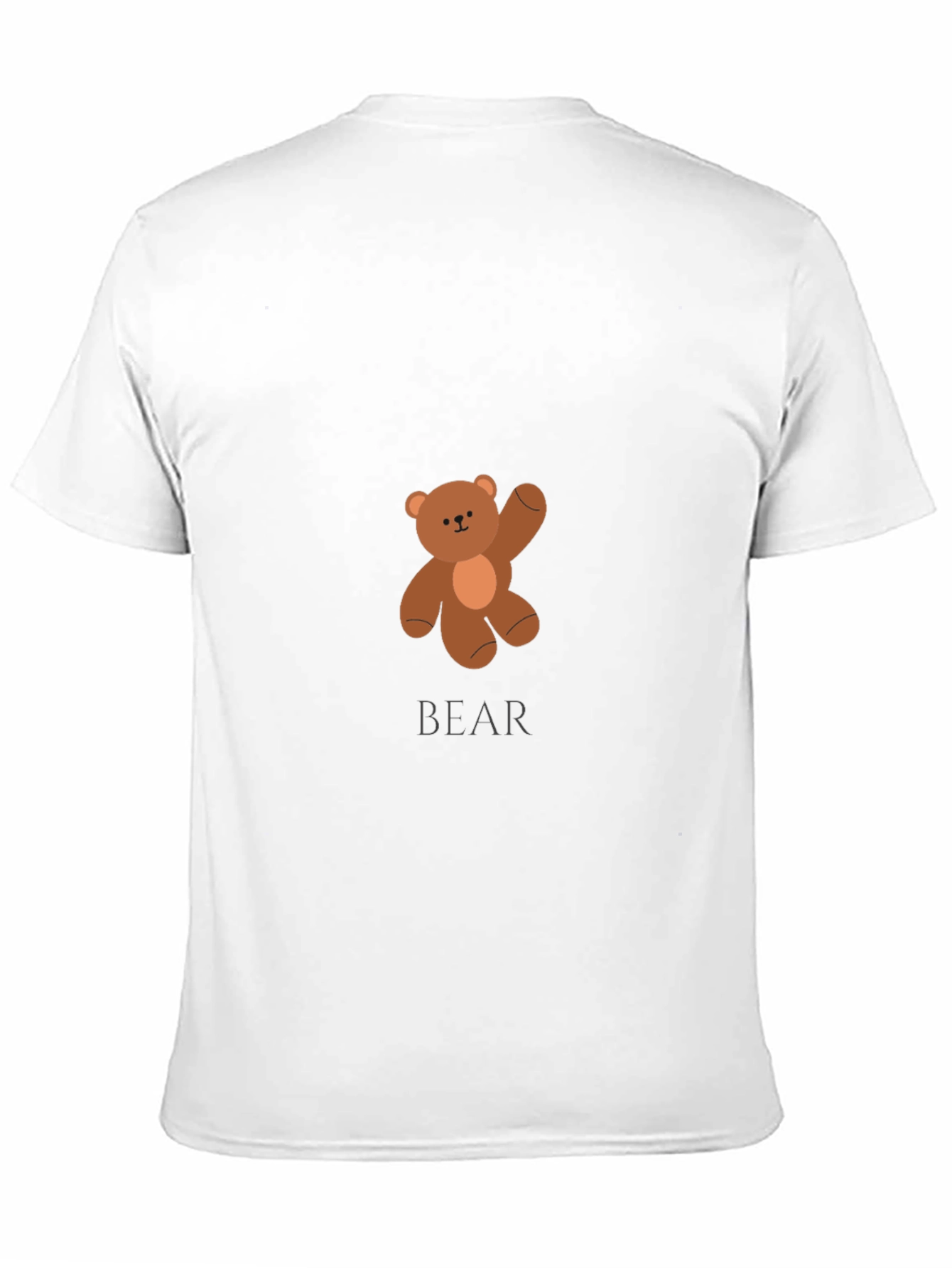 Mens Black Teddy Bear Graphic T-Shirt