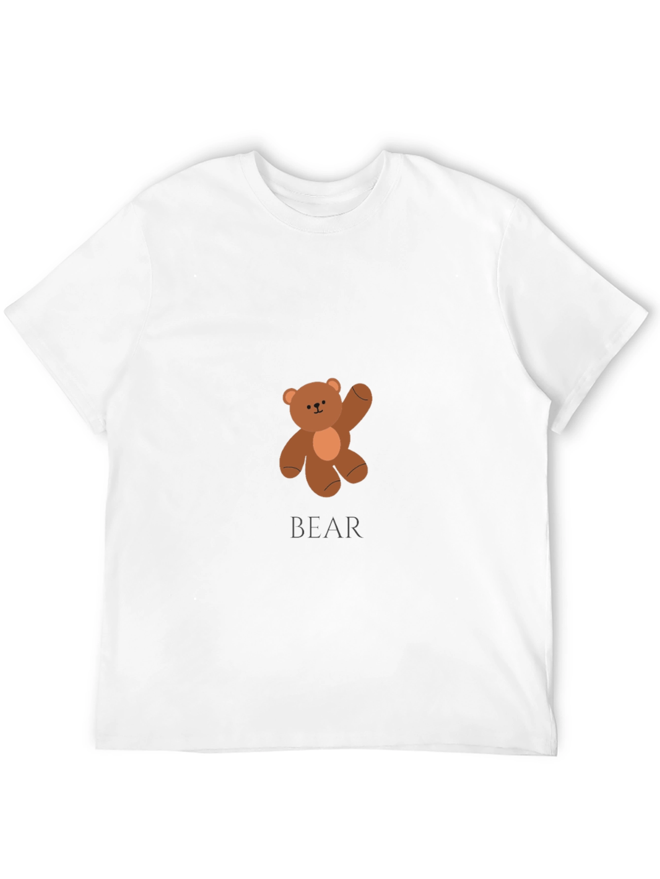 Mens Black Teddy Bear Graphic T-Shirt