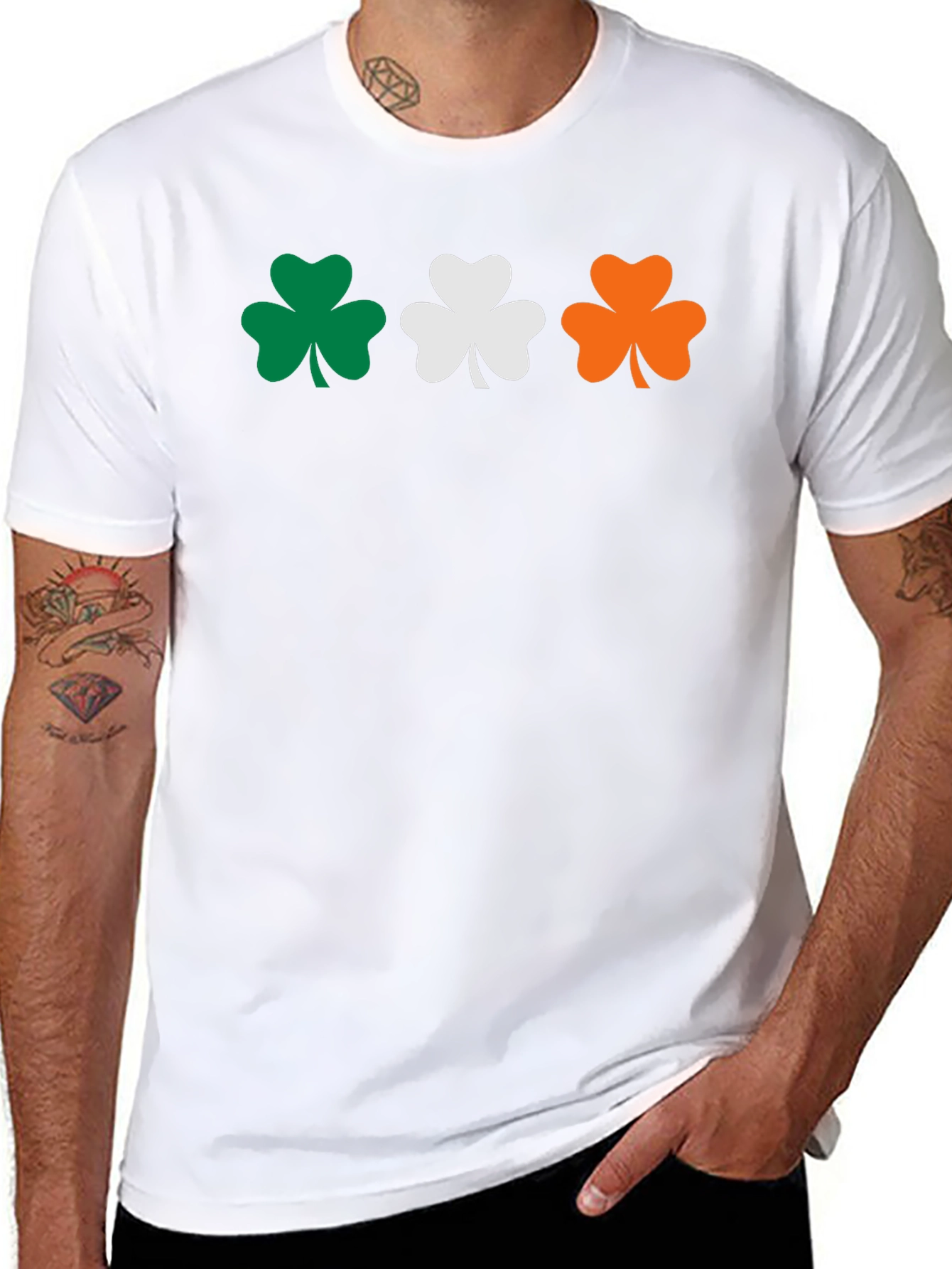Irish Flag Shamrock T-Shirt - St. Patricks Day Tee