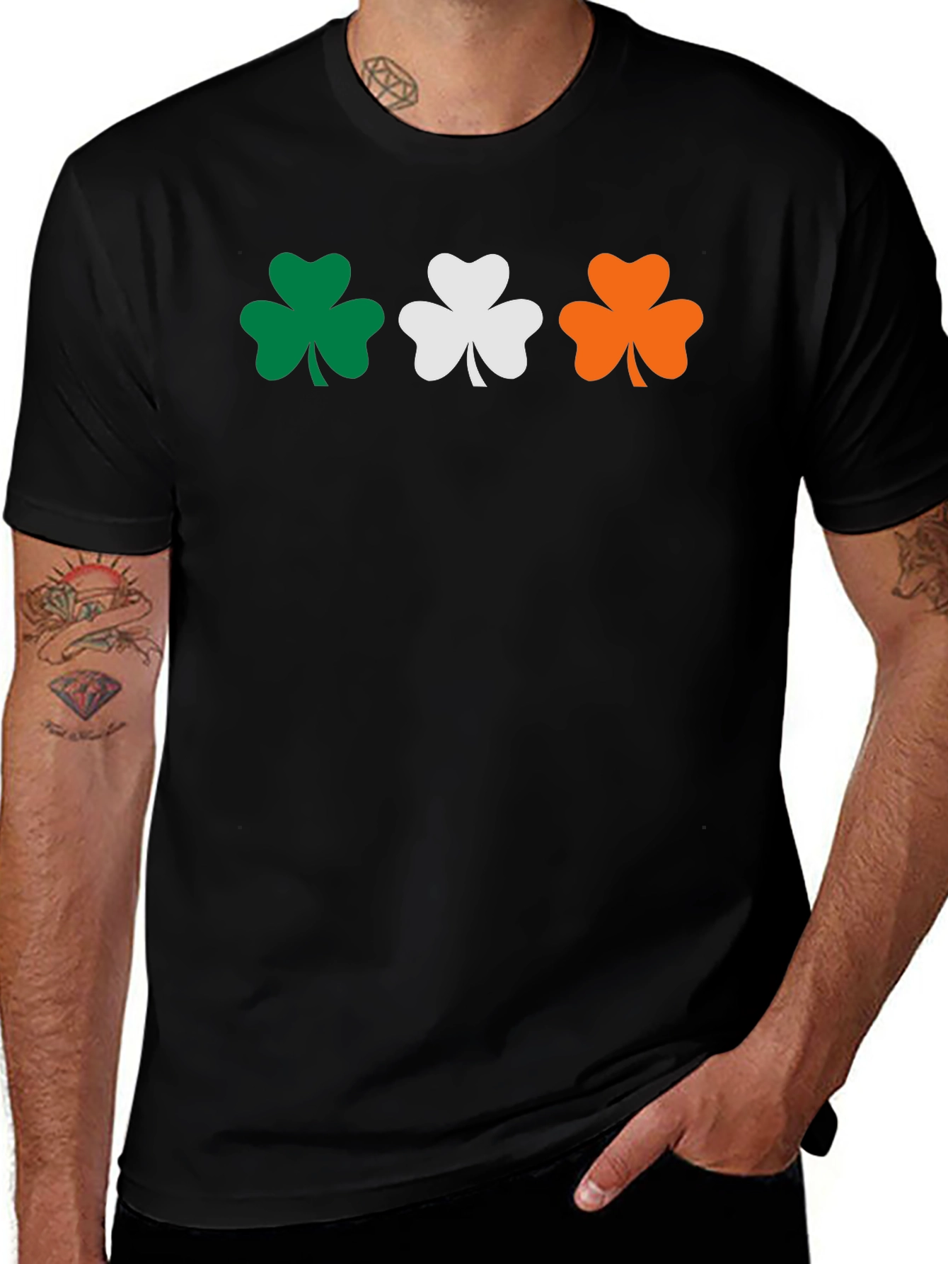 Irish Flag Shamrock T-Shirt - St. Patricks Day Tee