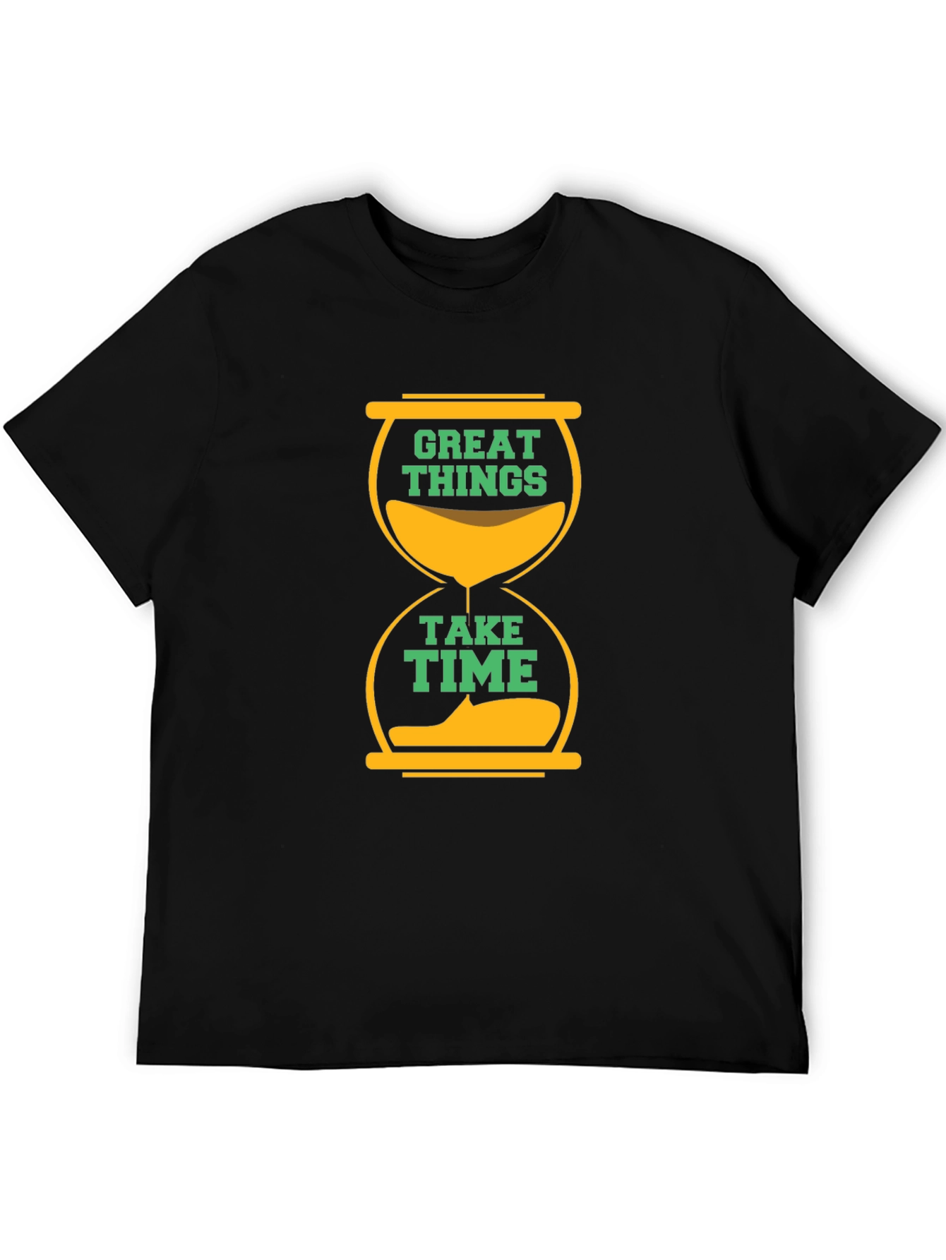 Great Things Take Time Black Graphic Tee
