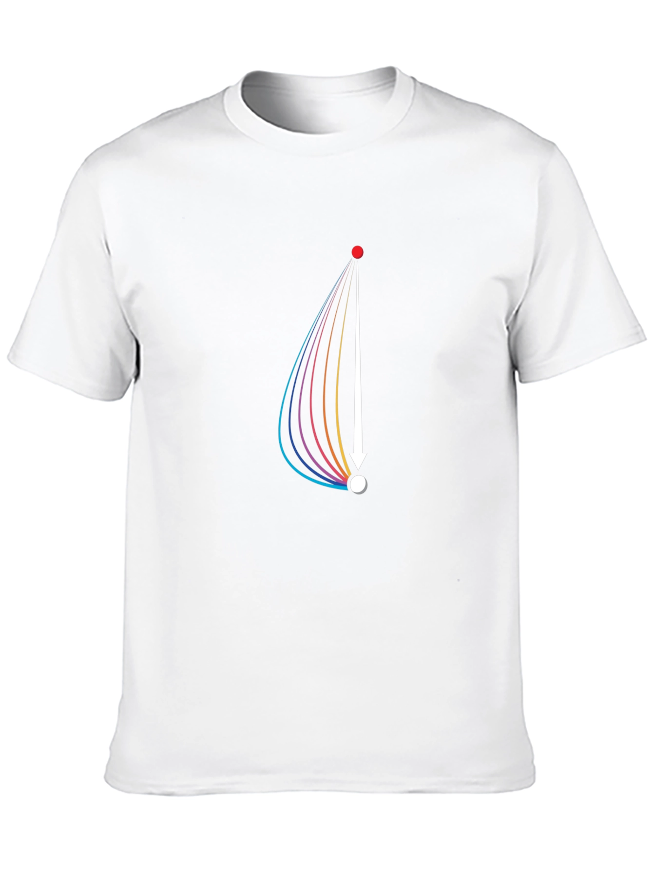 Modern Graphic Tee: Arrow Rainbow Design