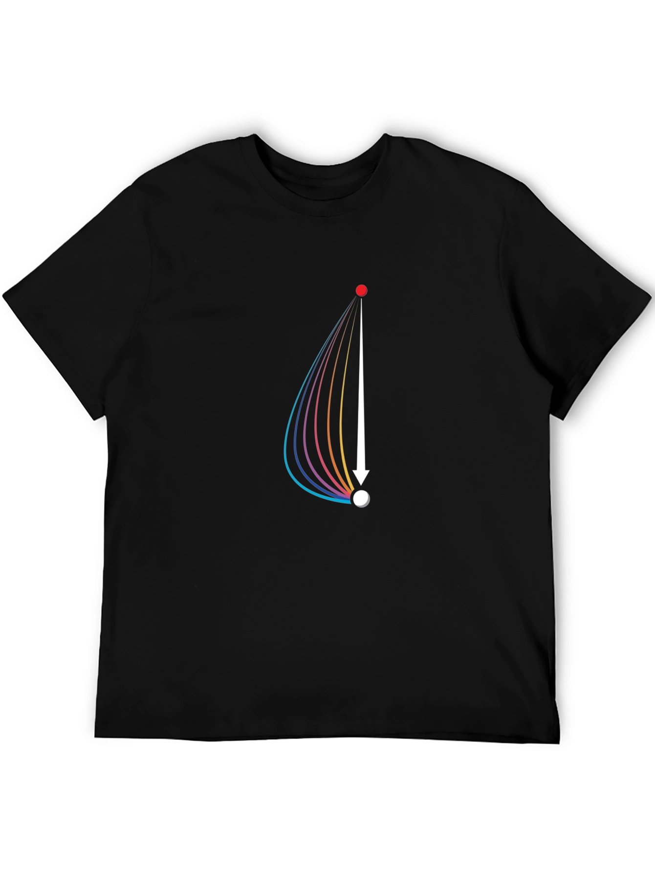 Modern Graphic Tee: Arrow Rainbow Design