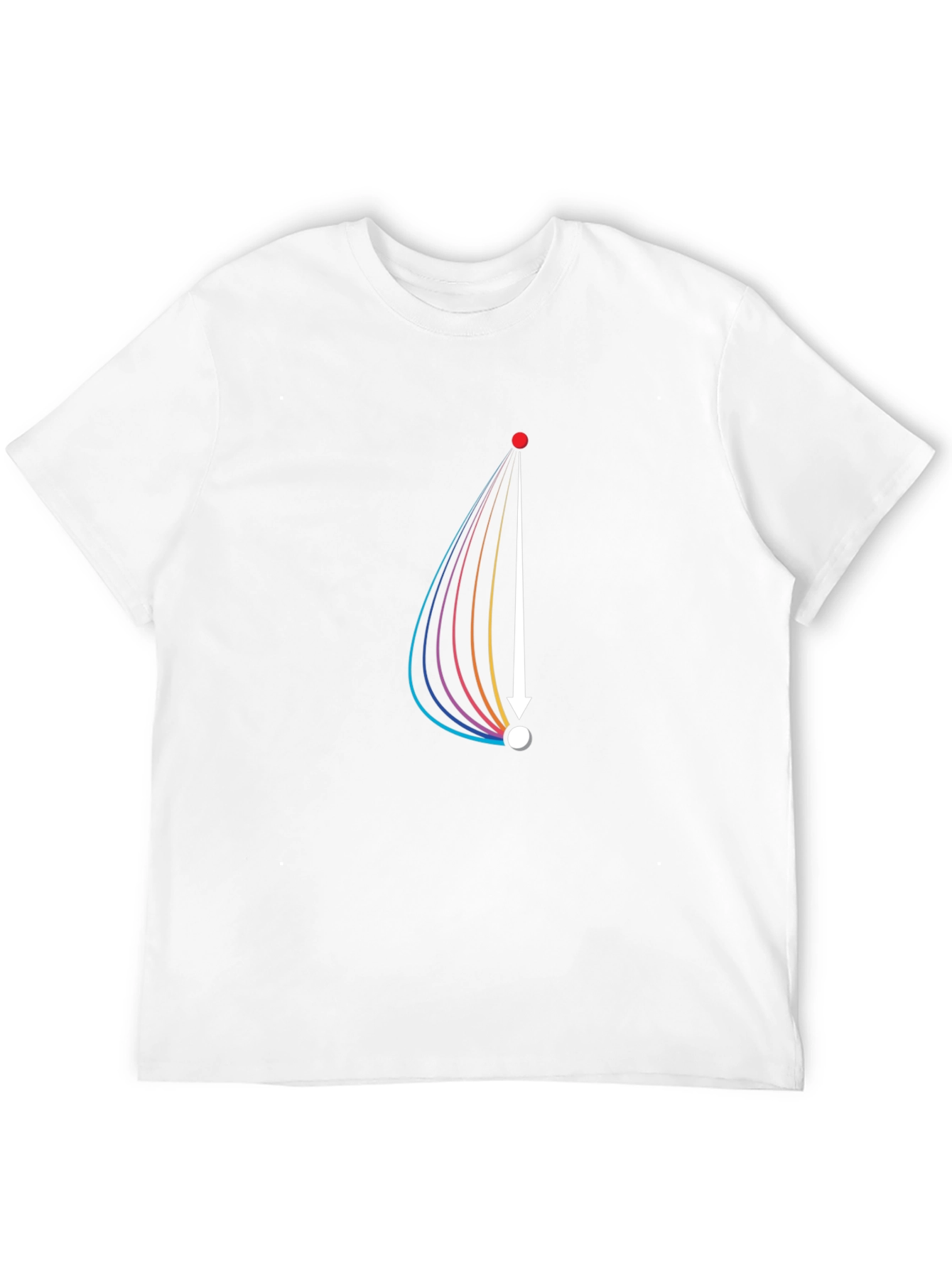 Modern Graphic Tee: Arrow Rainbow Design
