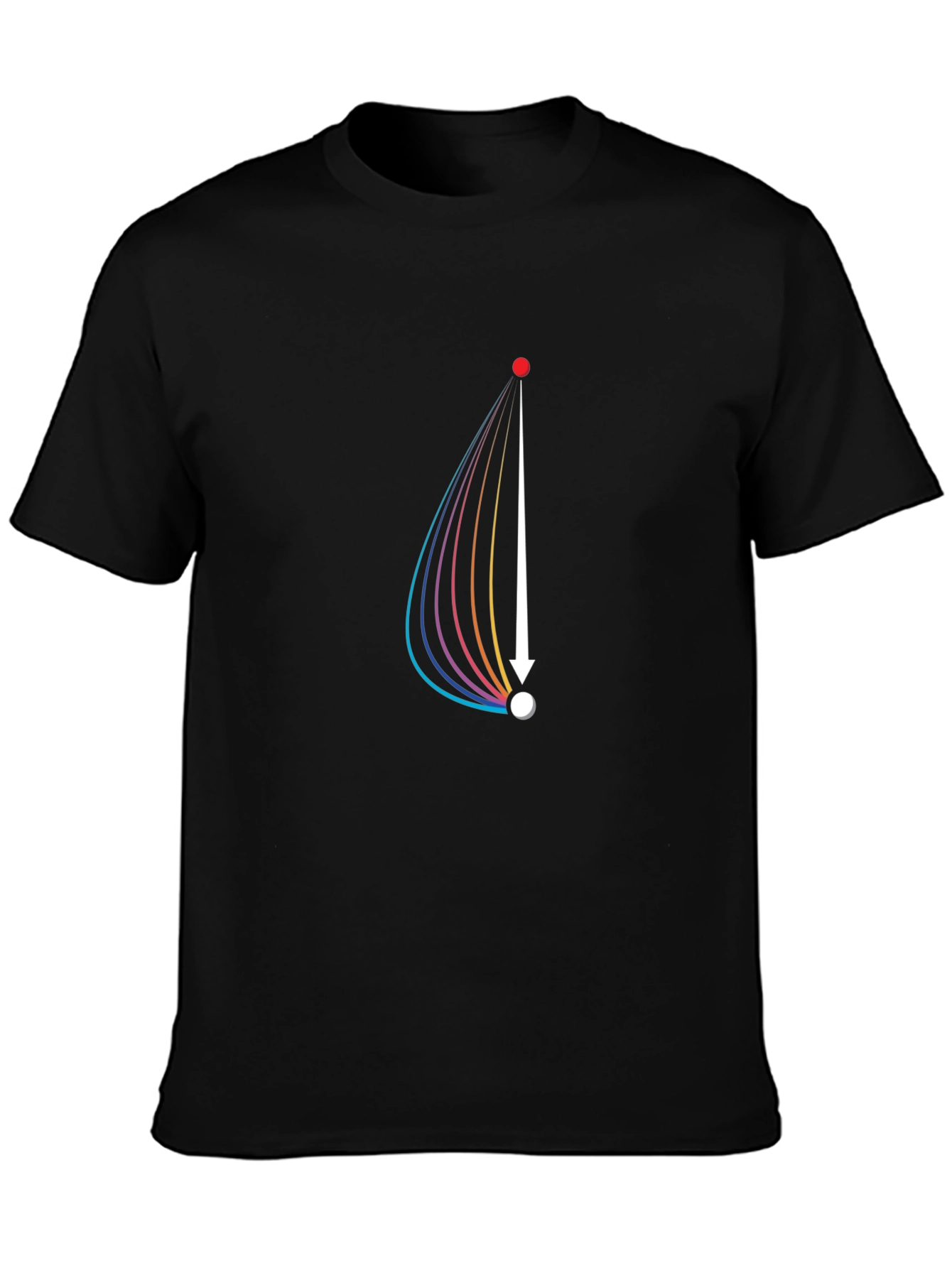 Modern Graphic Tee: Arrow Rainbow Design
