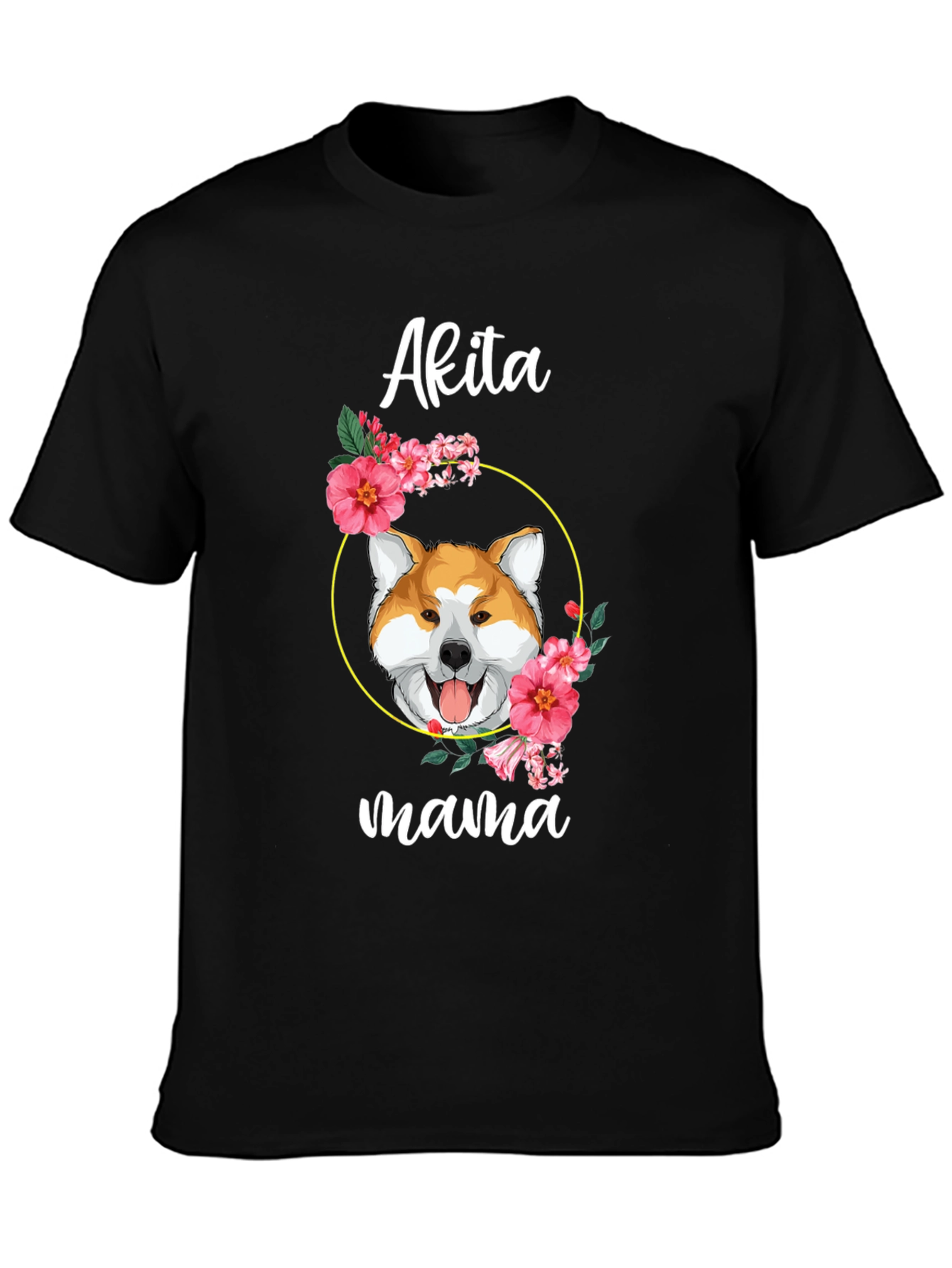 Akita Mama Dog Graphic T-Shirt
