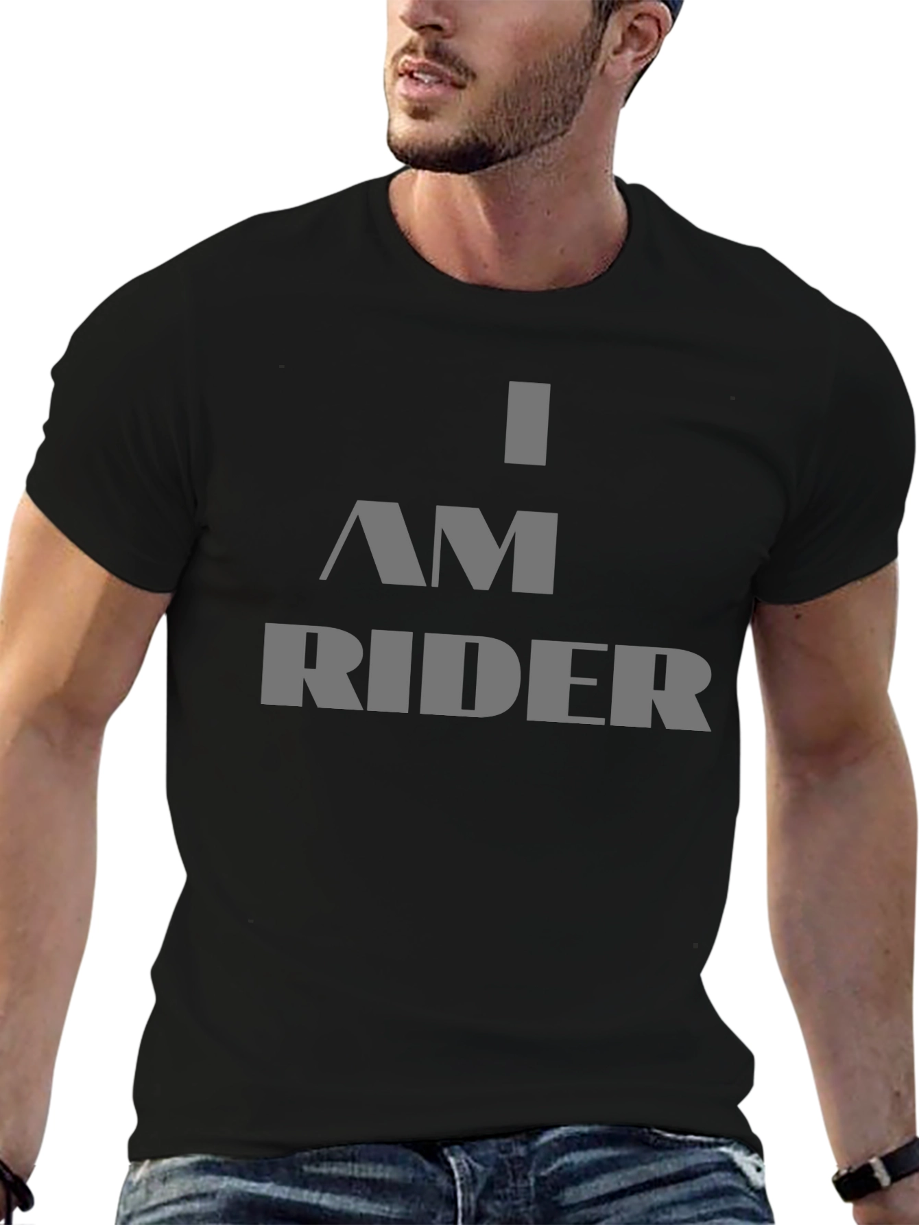 I AM RIDER Graphic T-Shirt - Bold Black Tee