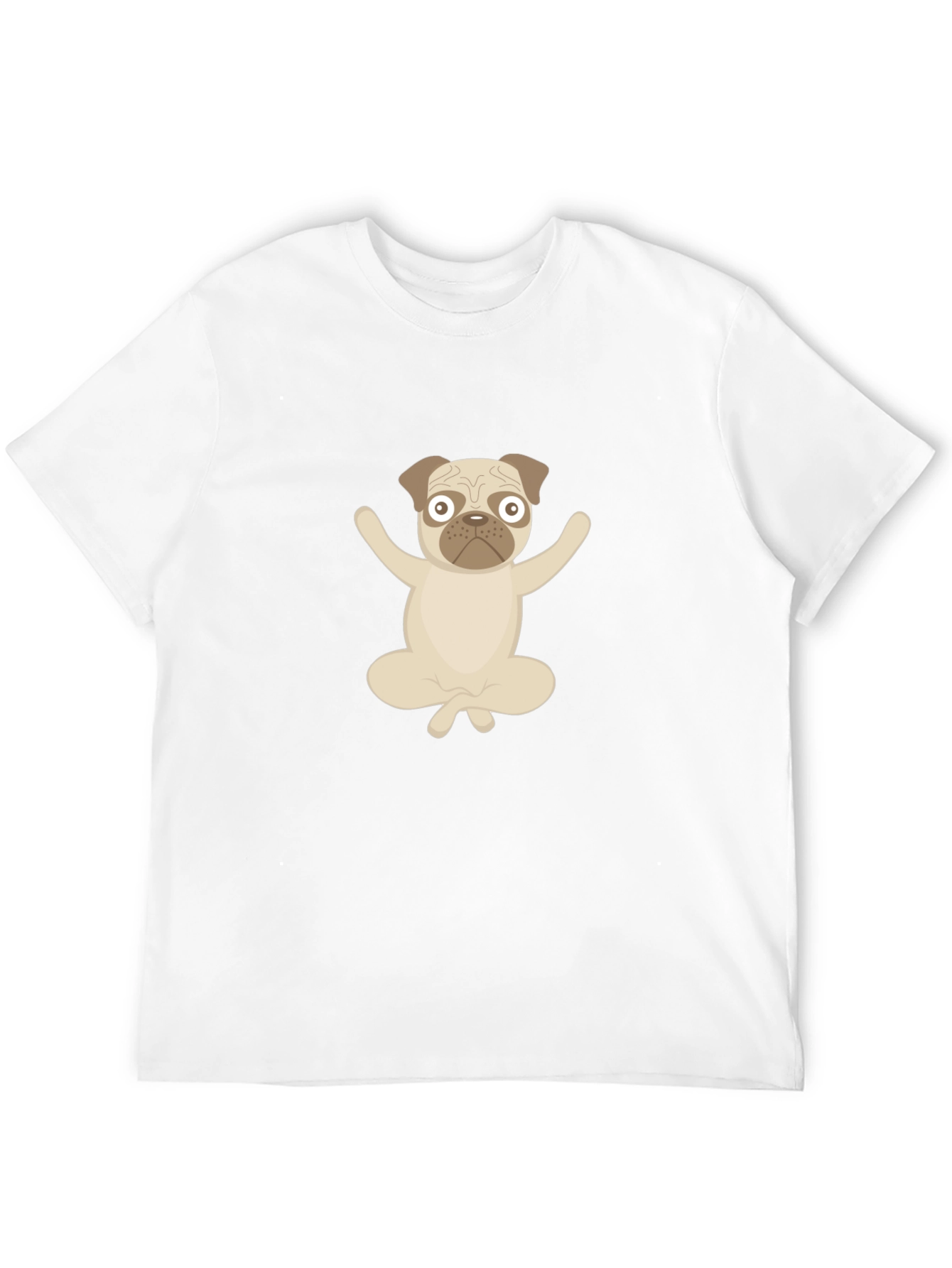 Yoga Pug Black T-Shirt